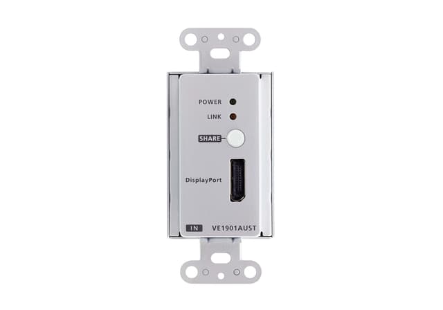 DisplayPort HDBaseT-Lite Transmitter with US Wall Plate / PoH