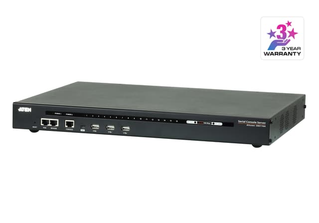 16-Port Serial Console Server with Dual Power/LAN