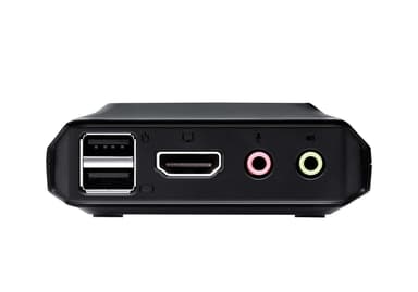 2-Port USB 4K HDMI Cable KVM Switch with Remote Port Selector
