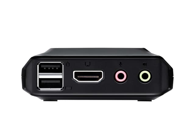 2-Port USB 4K HDMI Cable KVM Switch with Remote Port Selector