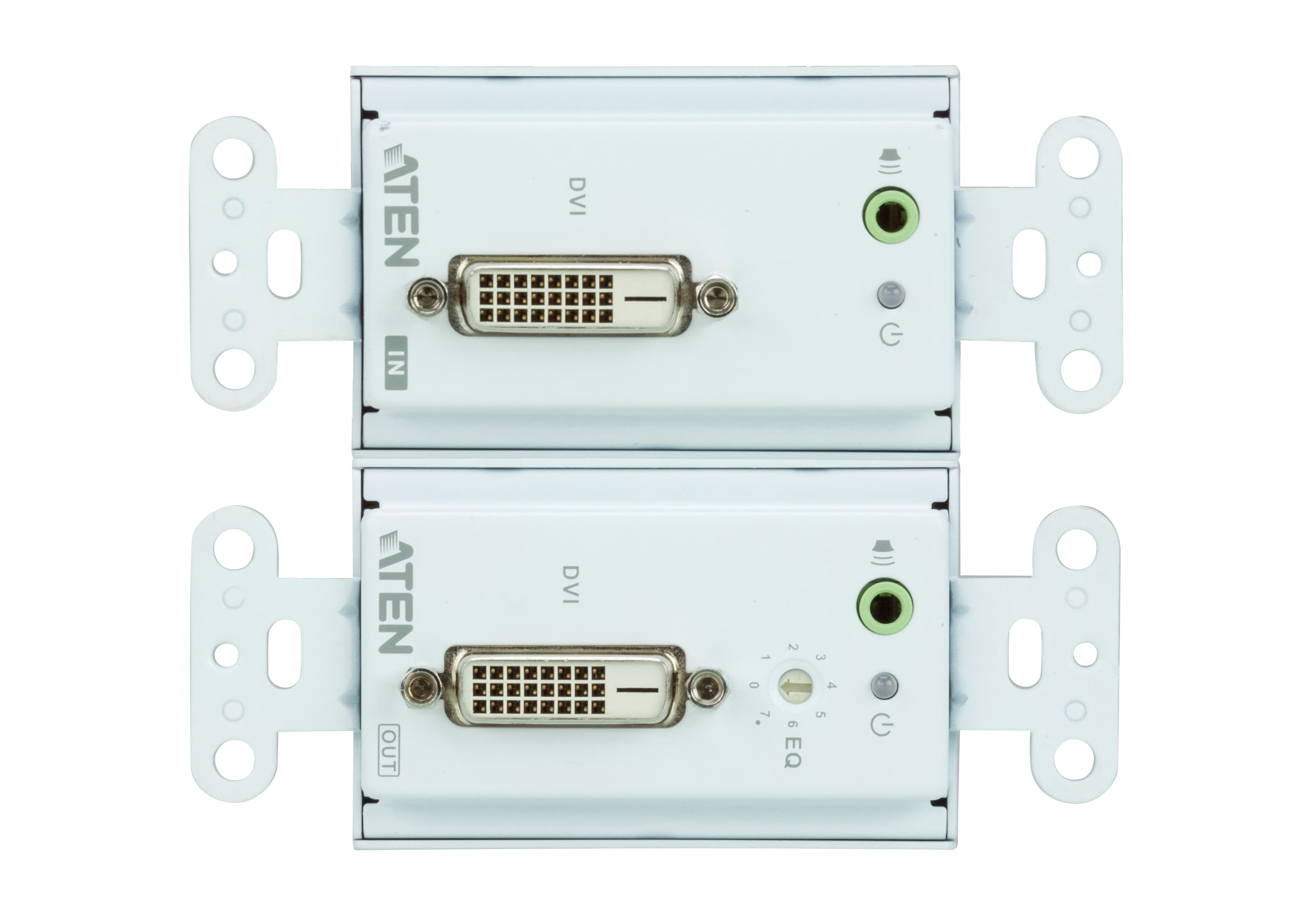 DVI/Audio Cat 5 Extender Wall Plate (US) (1920 x 1200@40m) — изглед 2