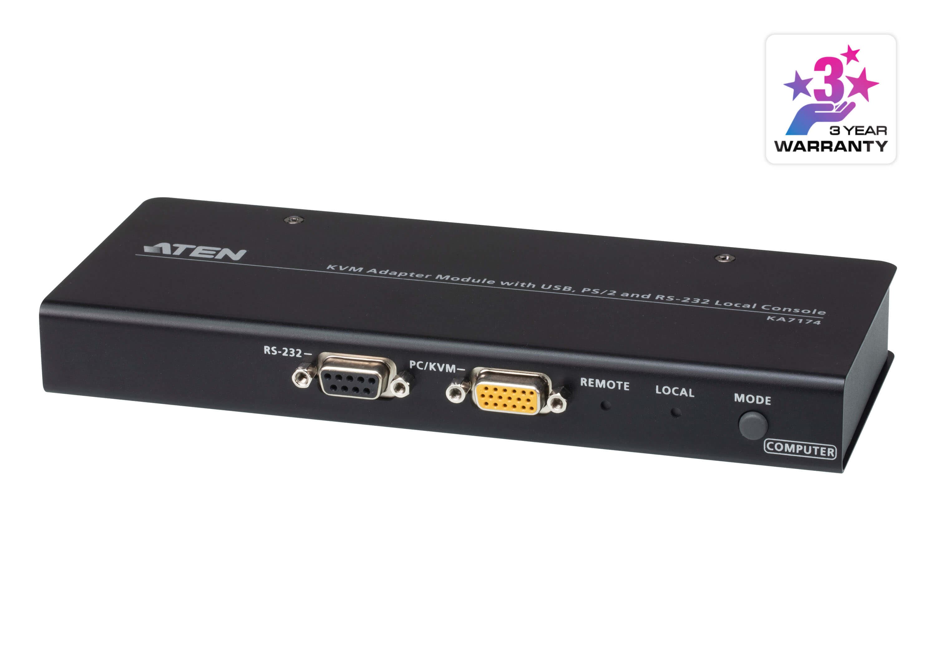 KVM Adapter Module with USB, PS/2, and RS-232 Local Console — изглед 3