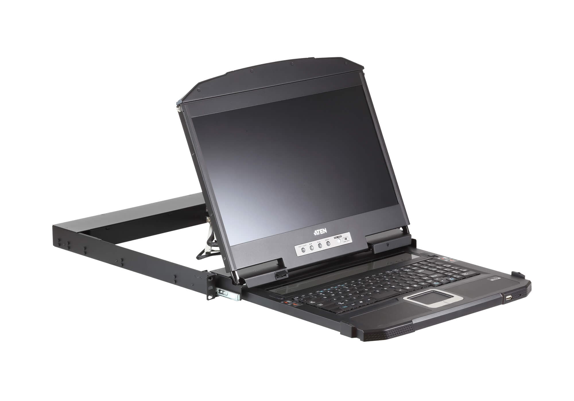 Ultra Short Depth Dual Rail WideScreen LCD Console (USB, HDMI / DVI / VGA) — изглед 4