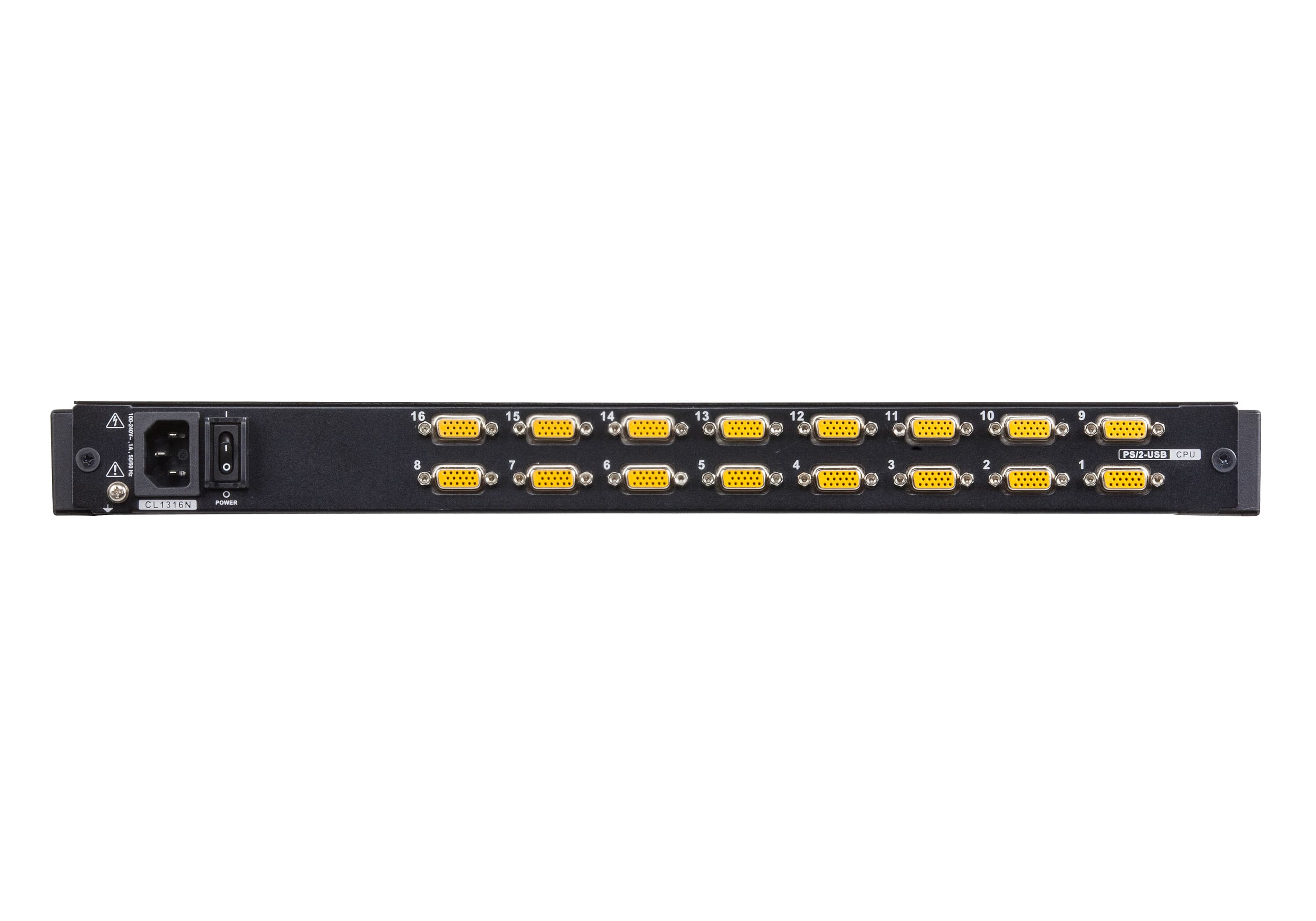 16-Port PS/2-USB VGA Single Rail LCD KVM Switch — изглед 2