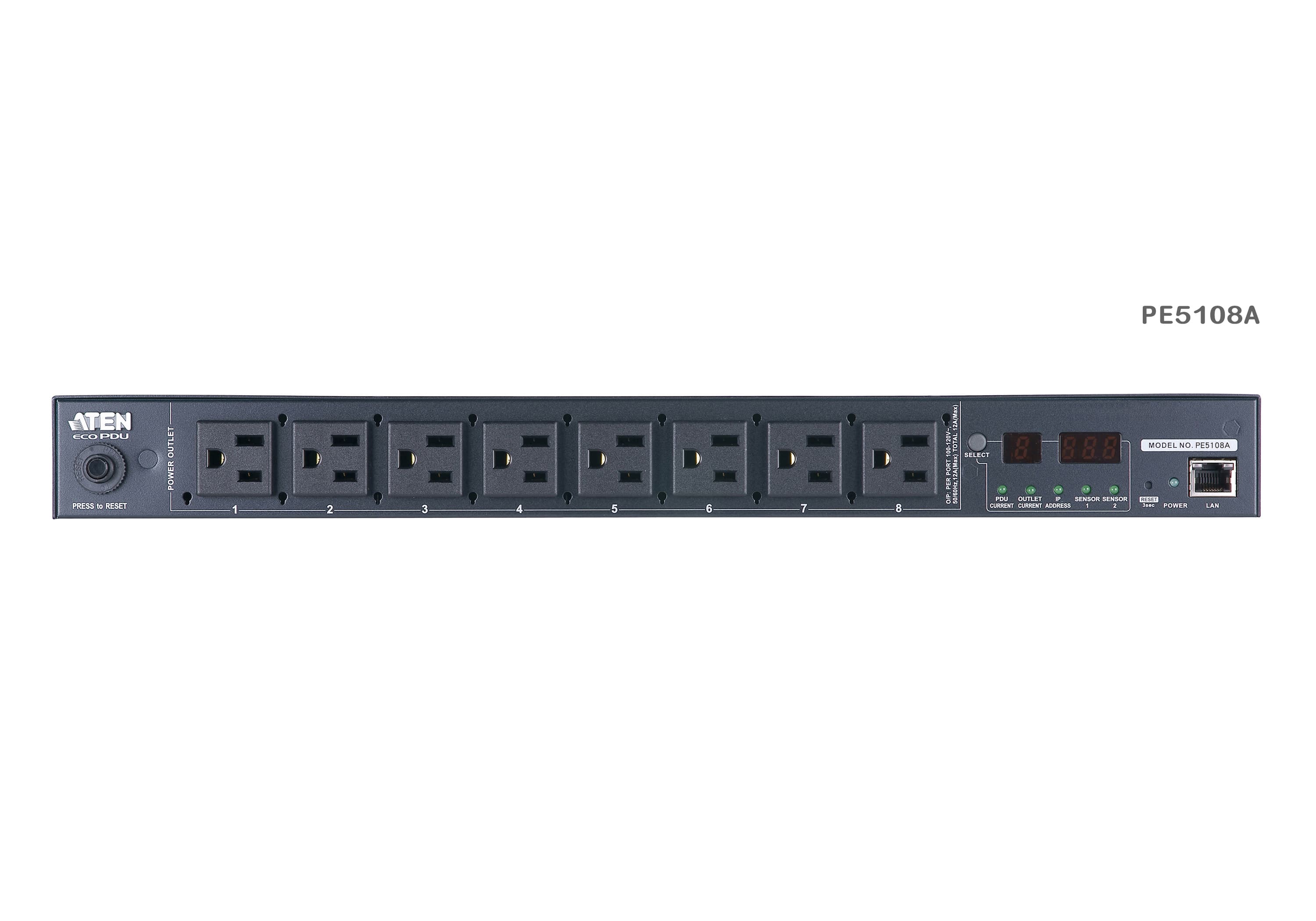 15A/10A 8-Outlet 1U Metered eco PDU — изглед 7