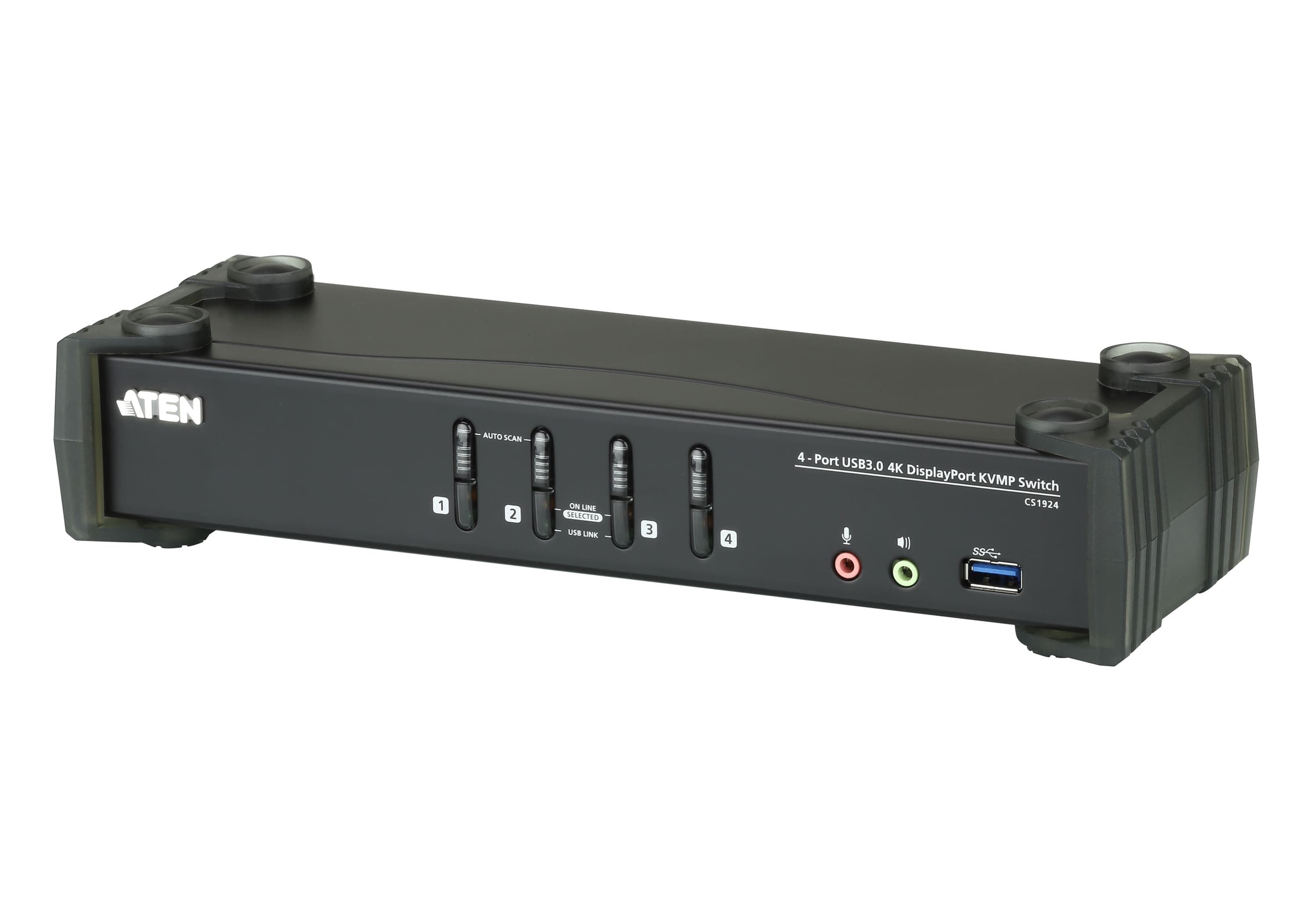 4-Port USB 3.0 4K DisplayPort KVMP™ Switch (Cables included) — изглед 3