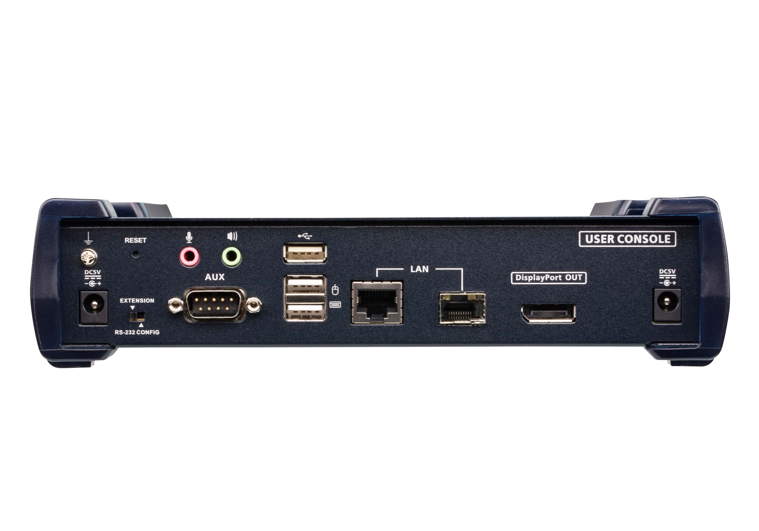 4K DisplayPort Single Display KVM over IP Extender — изглед 4