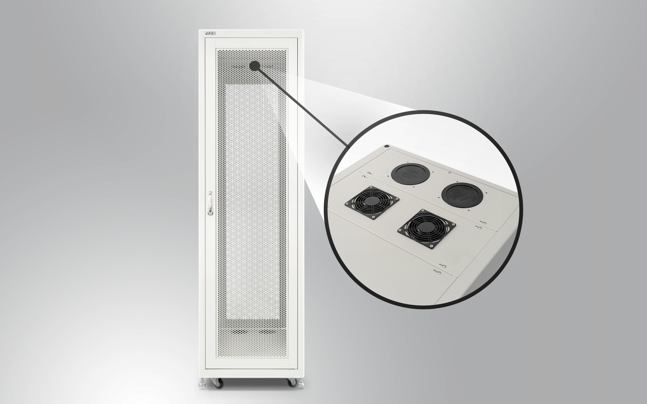 42U Server Rack with Perforated Front and Rear Doors — изглед 6