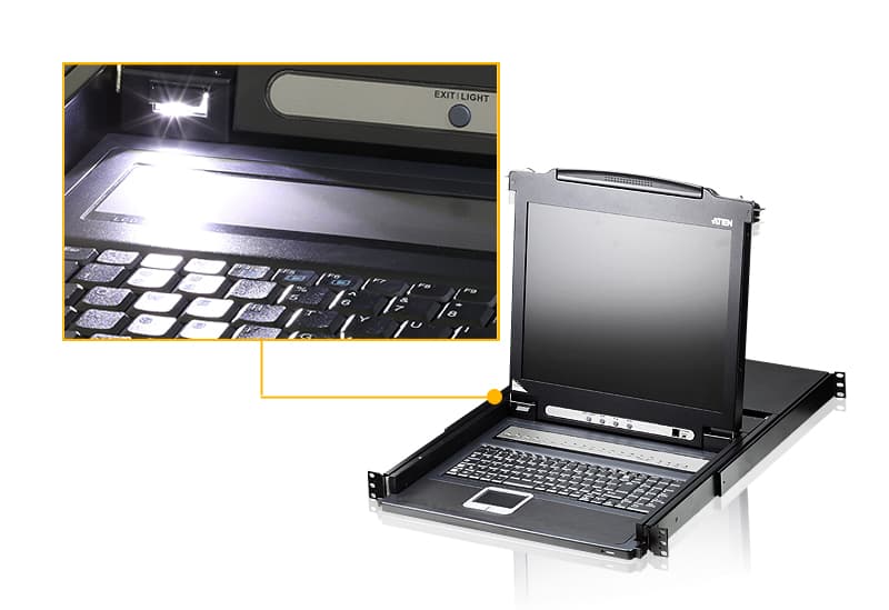 16-Port PS/2-USB VGA Single Rail LCD KVM Switch — изглед 3