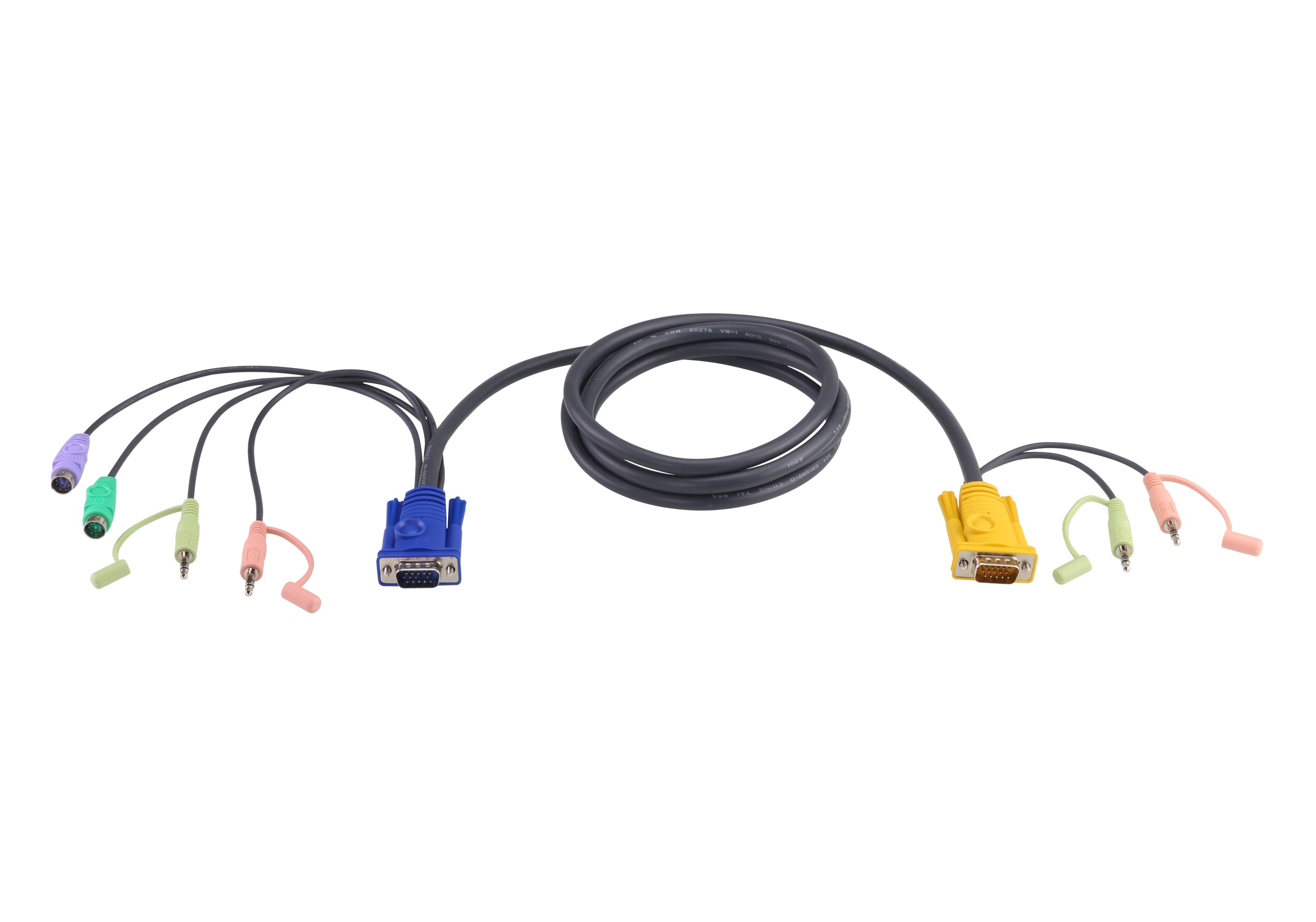 1.8M PS/2 KVM Cable with 3 in 1 SPHD and Audio
