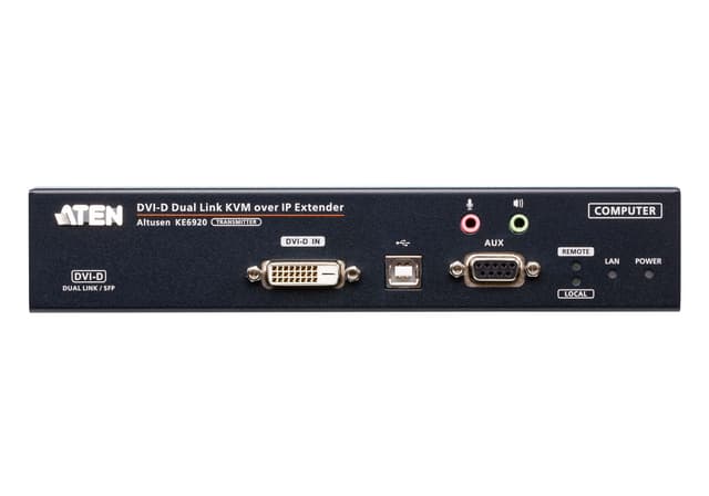 2K DVI-D Dual-Link KVM over IP Transmitter with Dual SFP