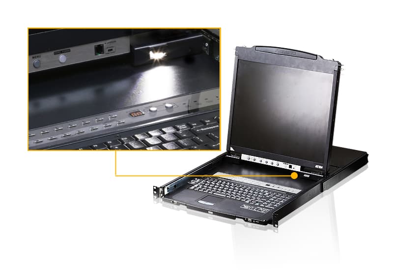 16-Port PS/2-USB VGA Dual Rail LCD KVM Switch — изглед 4