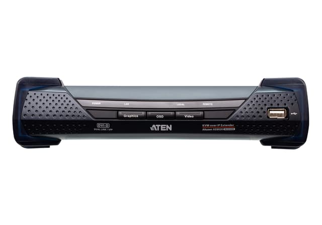 2K DVI-D Dual-Link KVM over IP Receiver with Dual SFP