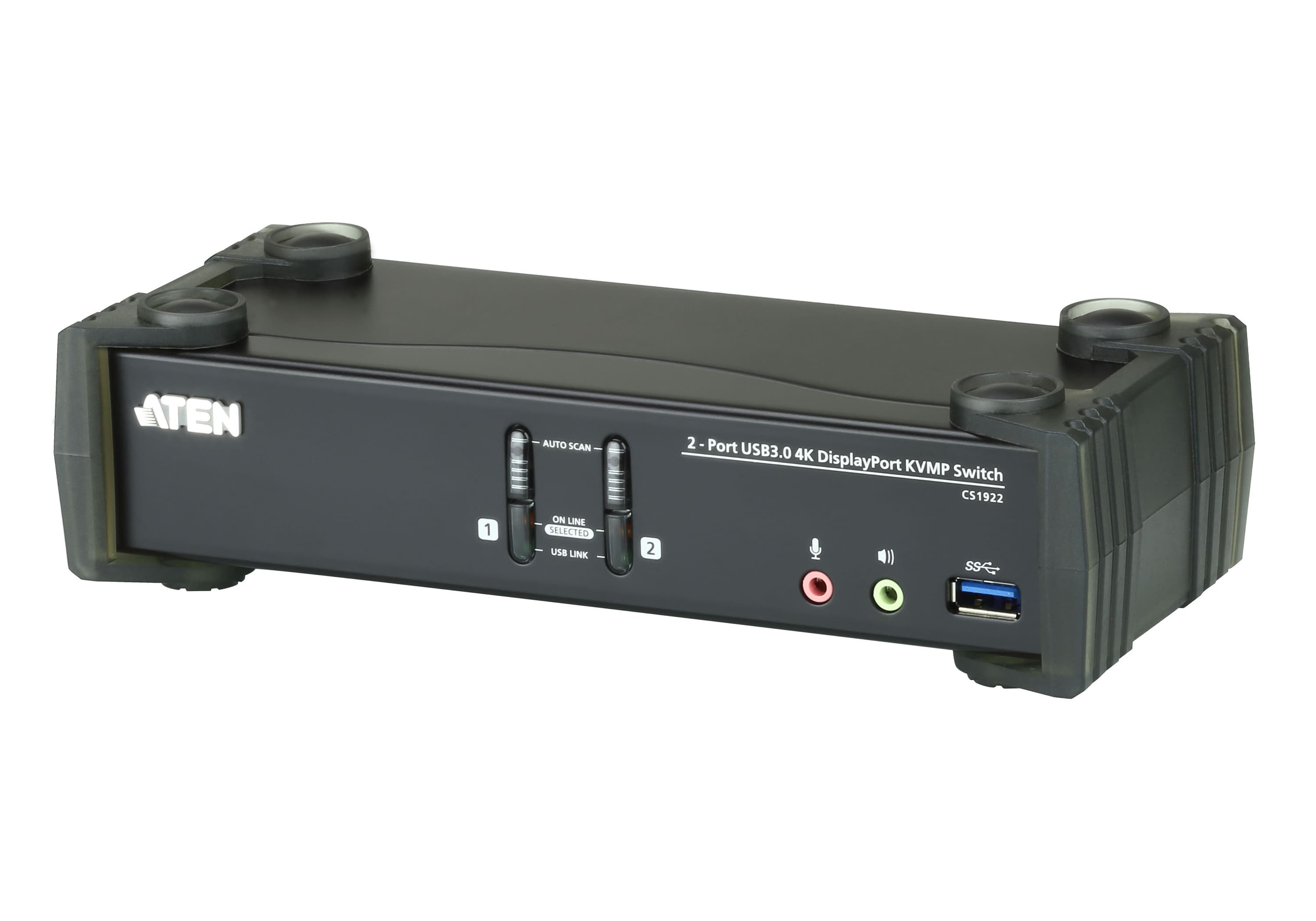 2-Port USB 3.0 4K DisplayPort KVMP™ Switch (Cables included) — изглед 3