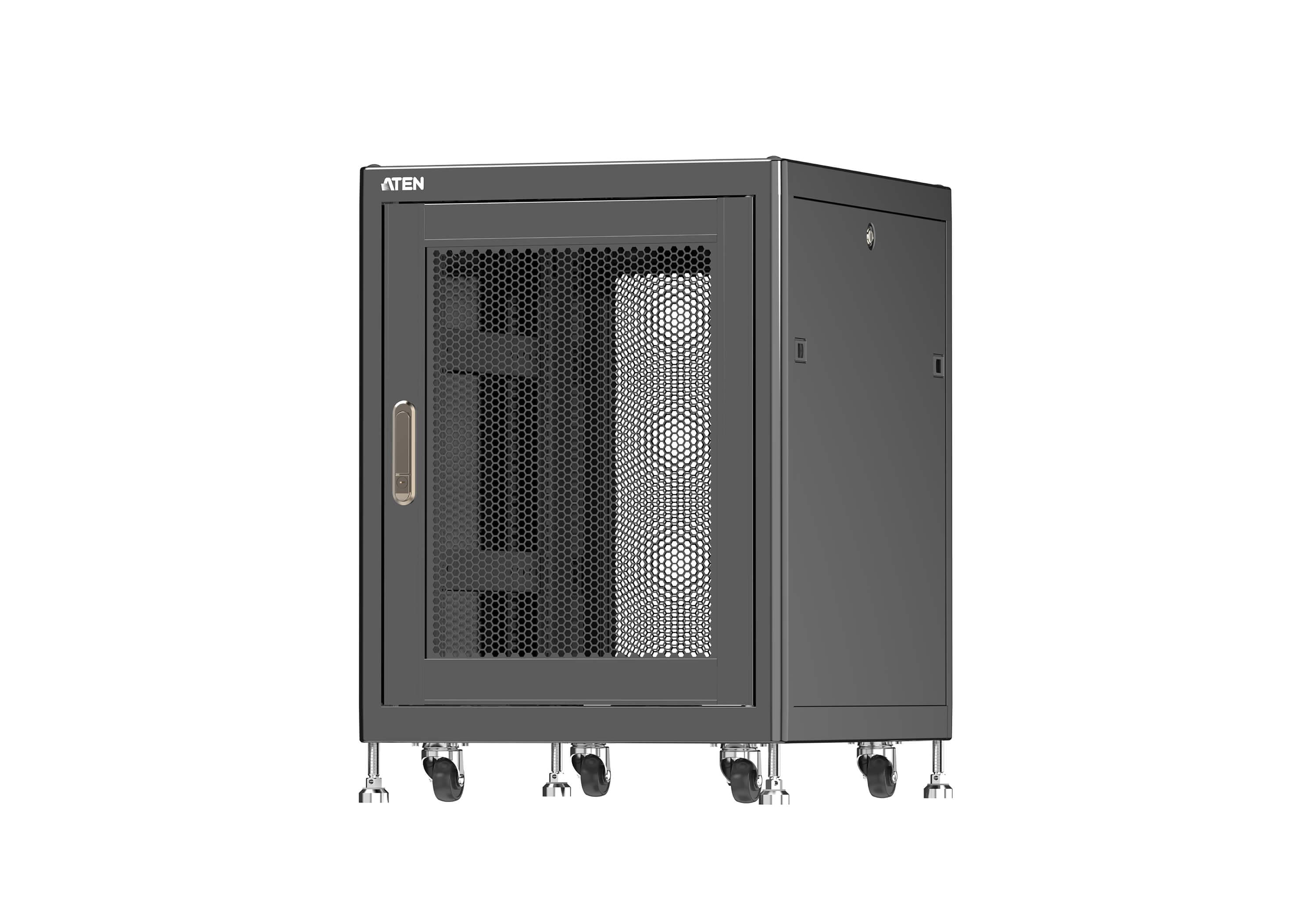 15U Standard Rack with Perforated Front and Rear Doors — изглед 2
