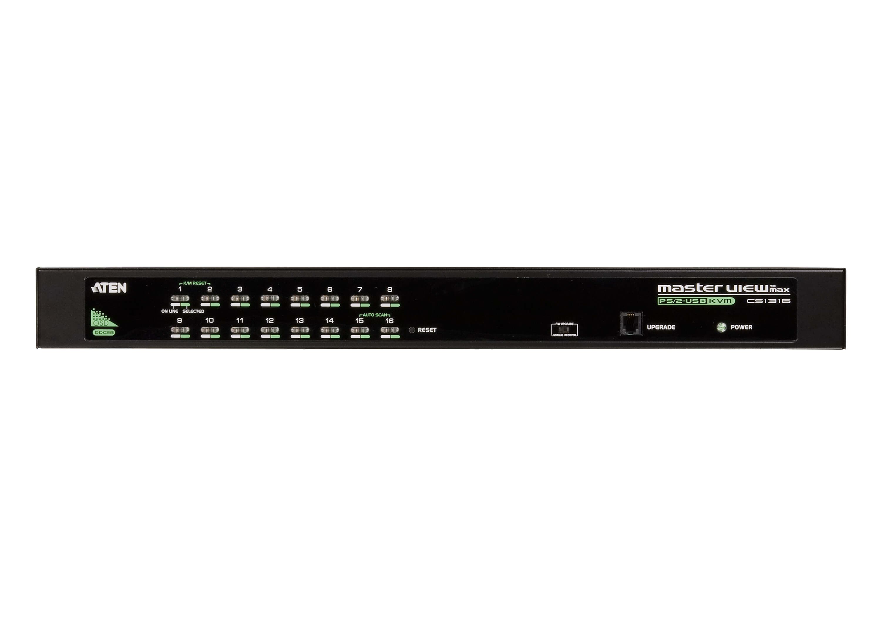 16-Port PS/2-USB VGA KVM Switch