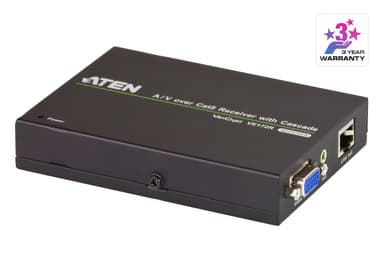 VGA/Audio Cat 5 Receiver with Cascade (1280 x 1024@150m)