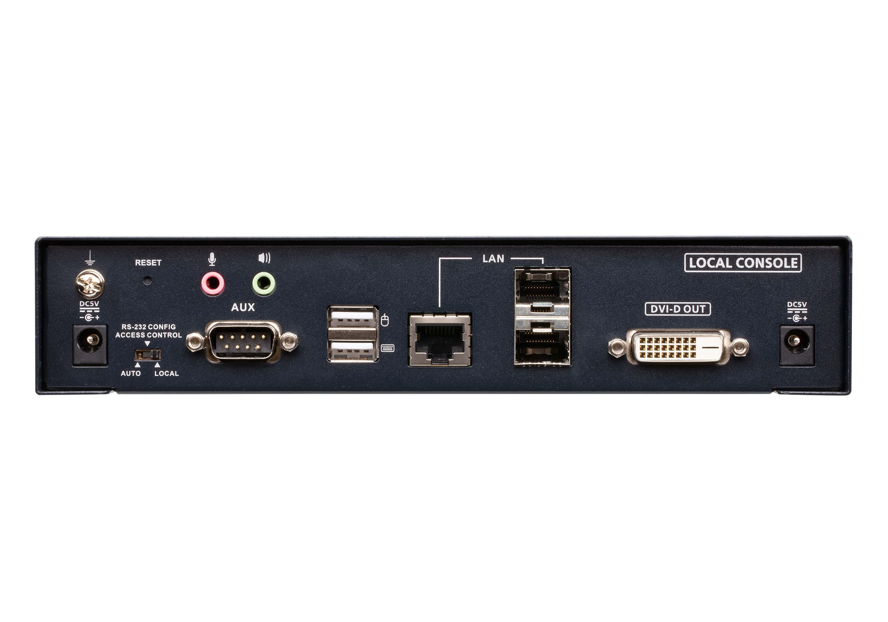 2K DVI-D Dual-Link KVM over IP Transmitter with Dual SFP — изглед 2
