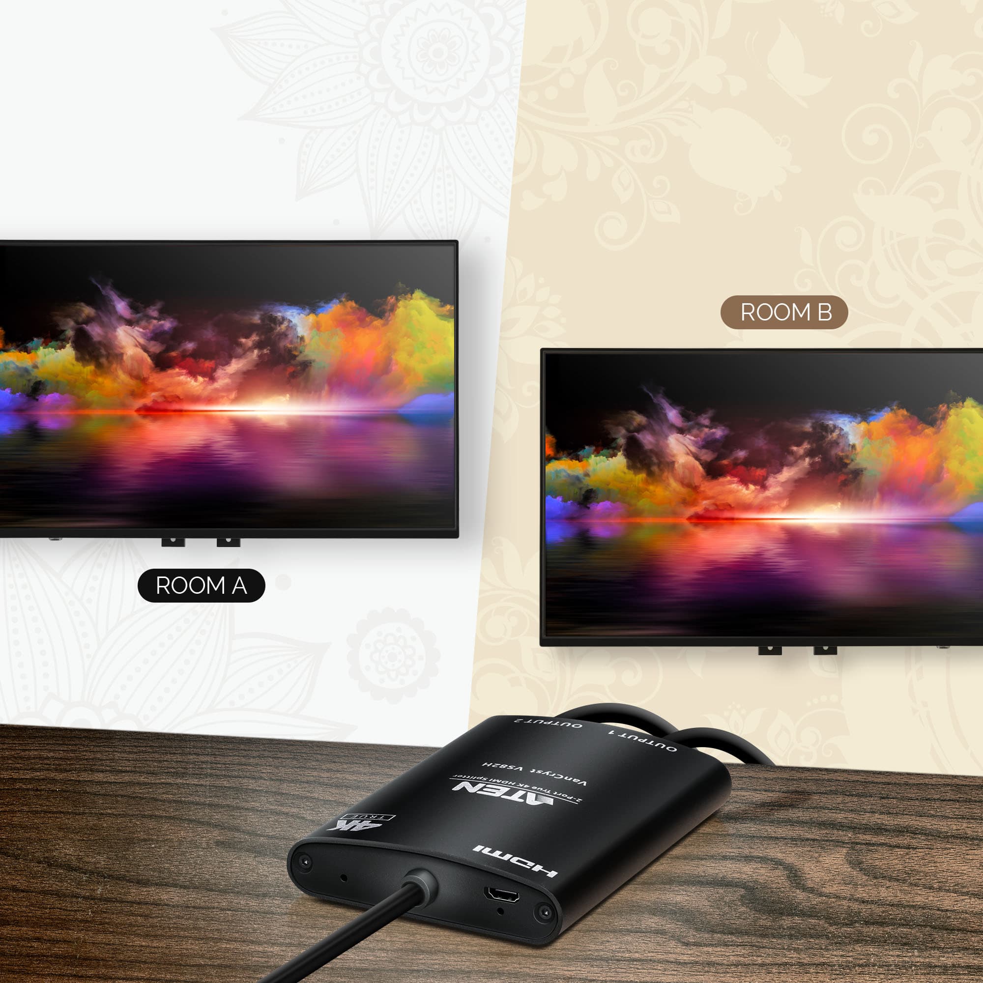 2-Port True 4K HDMI Splitter — изглед 4