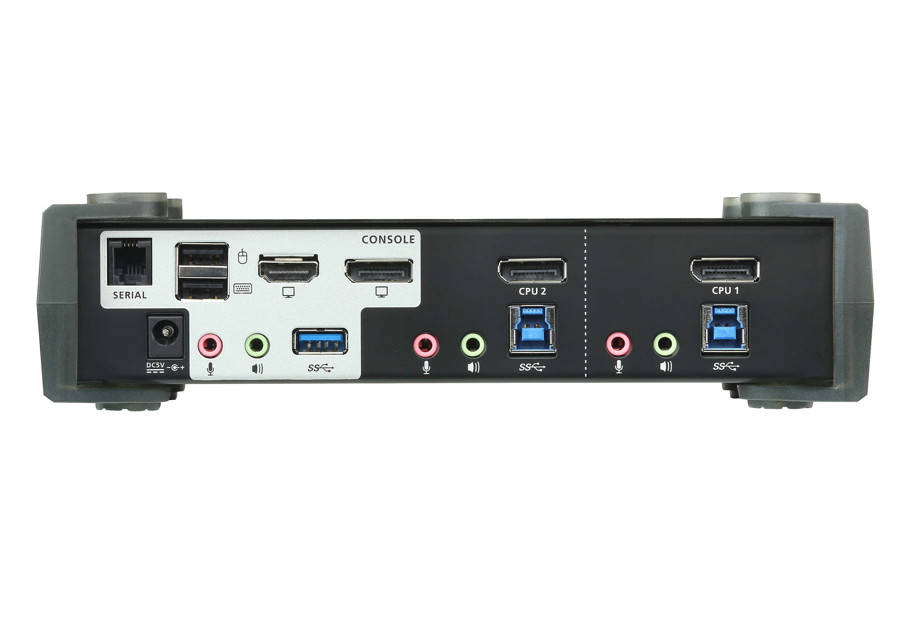 2-Port USB 3.0 4K DisplayPort MST KVMP™ Switch (Cables included) — изглед 2