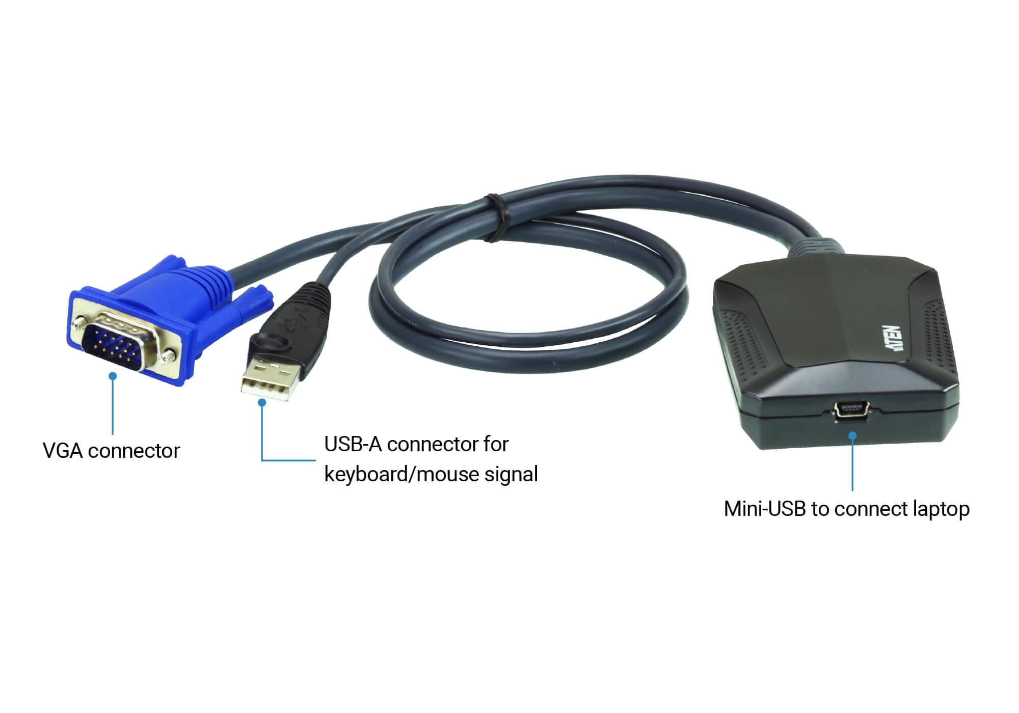 Laptop USB KVM Console Crash Cart Adapter IT Kit — изглед 6