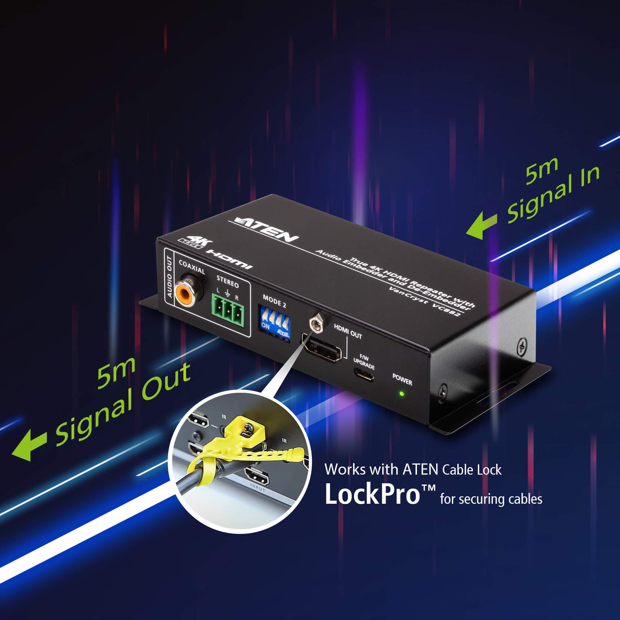 True 4K HDMI Repeater with Audio Embedder and De-Embedder — изглед 5