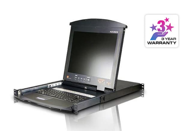 1-Local/1-Remote Access 16-Port PS/2 VGA Dual Rail LCD KVM over IP Switch