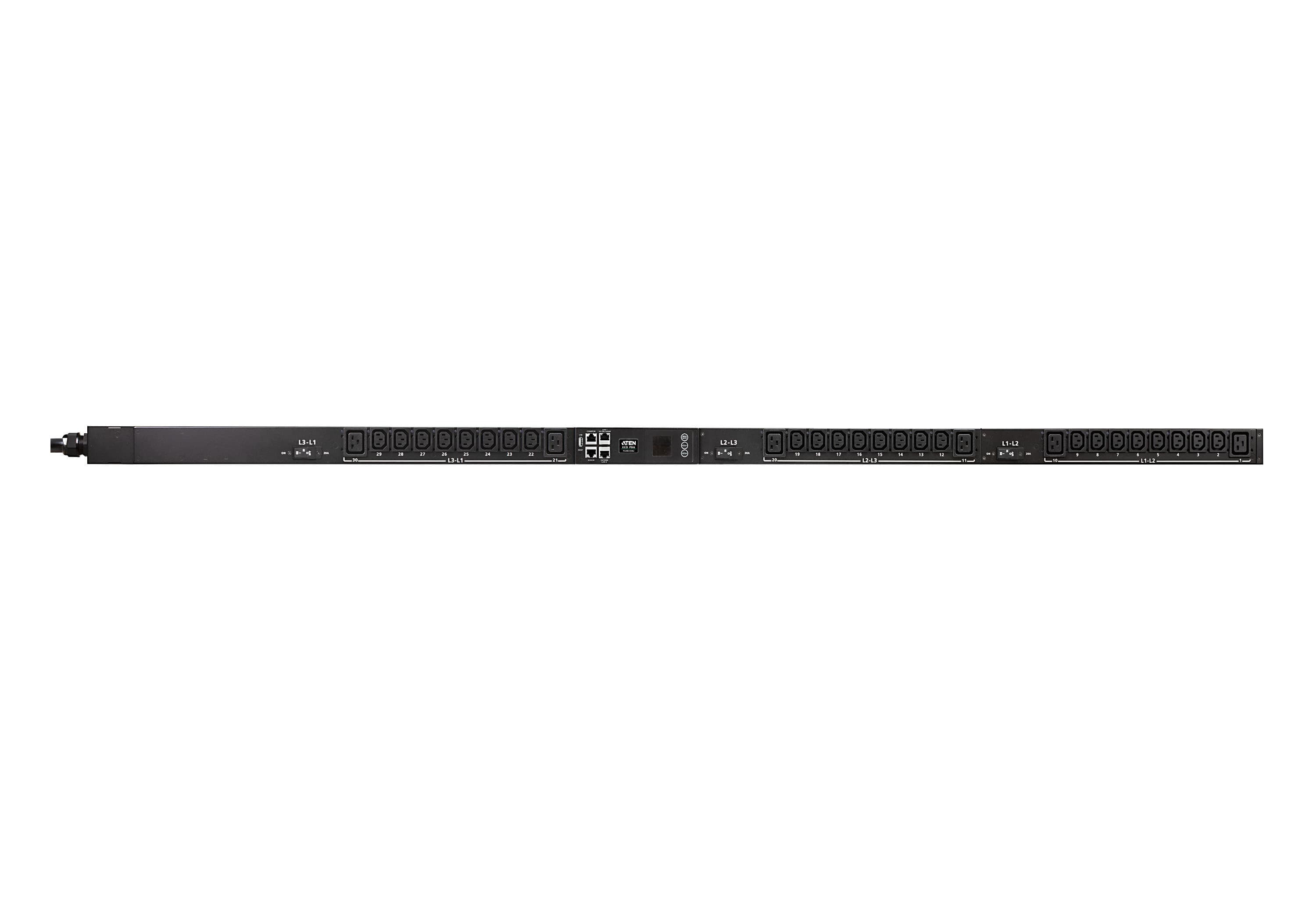 30A/32A 30-Outlet 3-Phase Outlet-Metered & Switched eco PDU