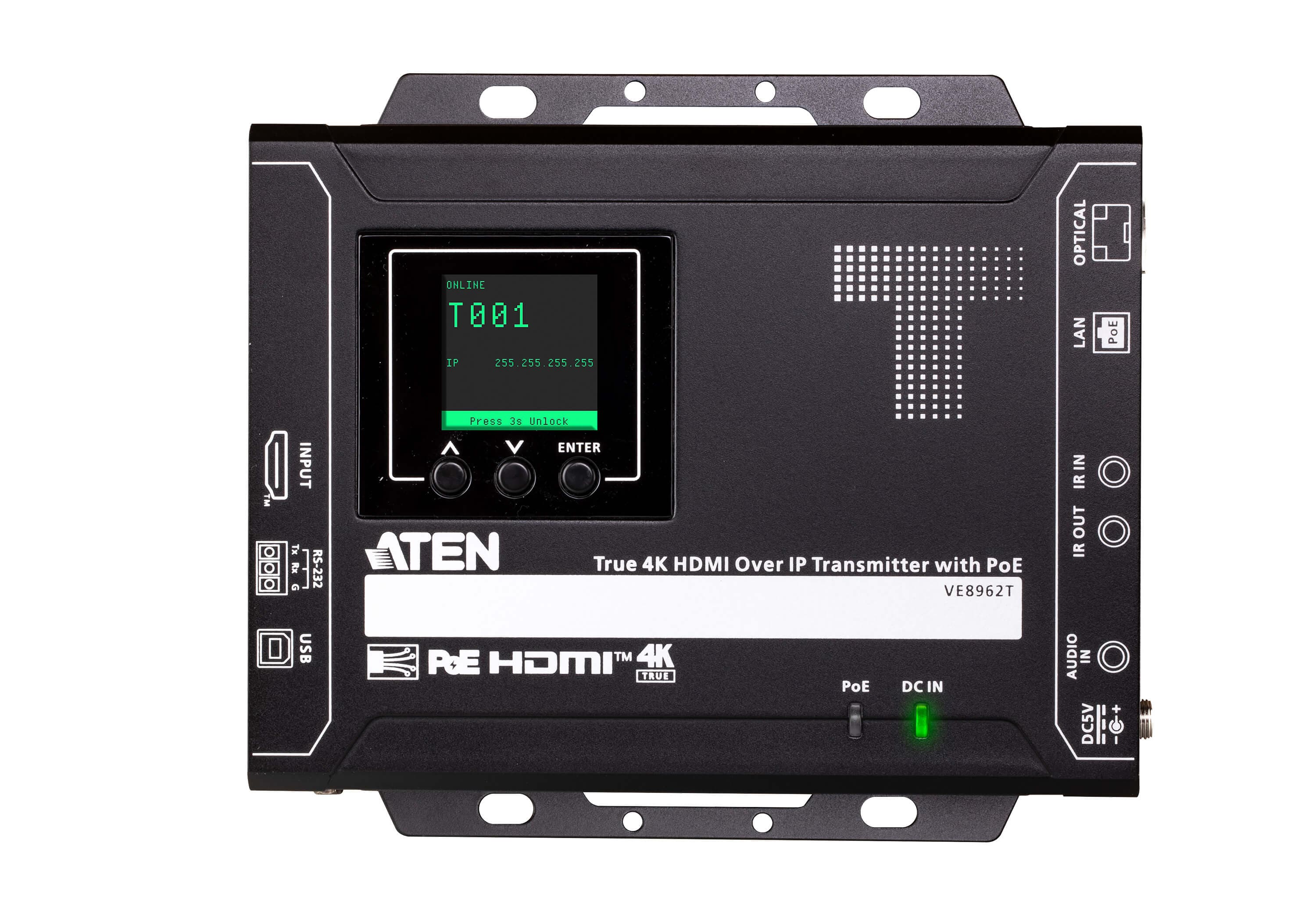 True 4K HDMI over IP Transmitter with PoE — изглед 4