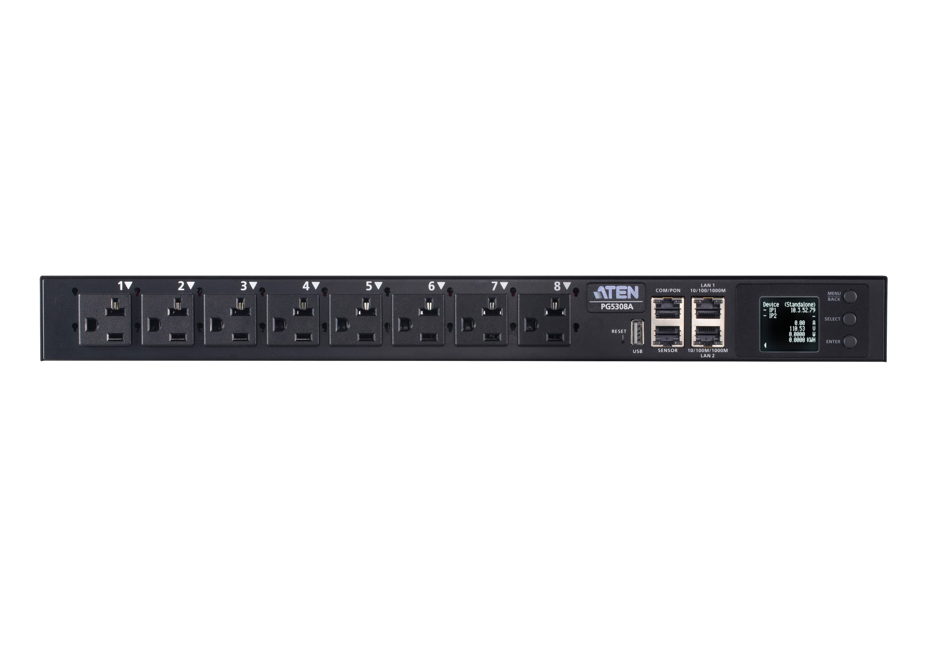 30A/32A 8-Outlet 1U Metered eco PDU