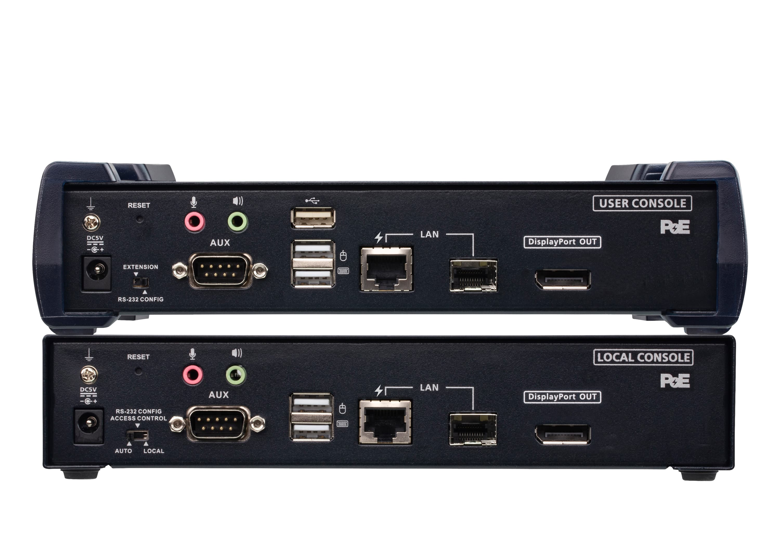 4K DisplayPort Single Display KVM over IP Extender with PoE — изглед 2