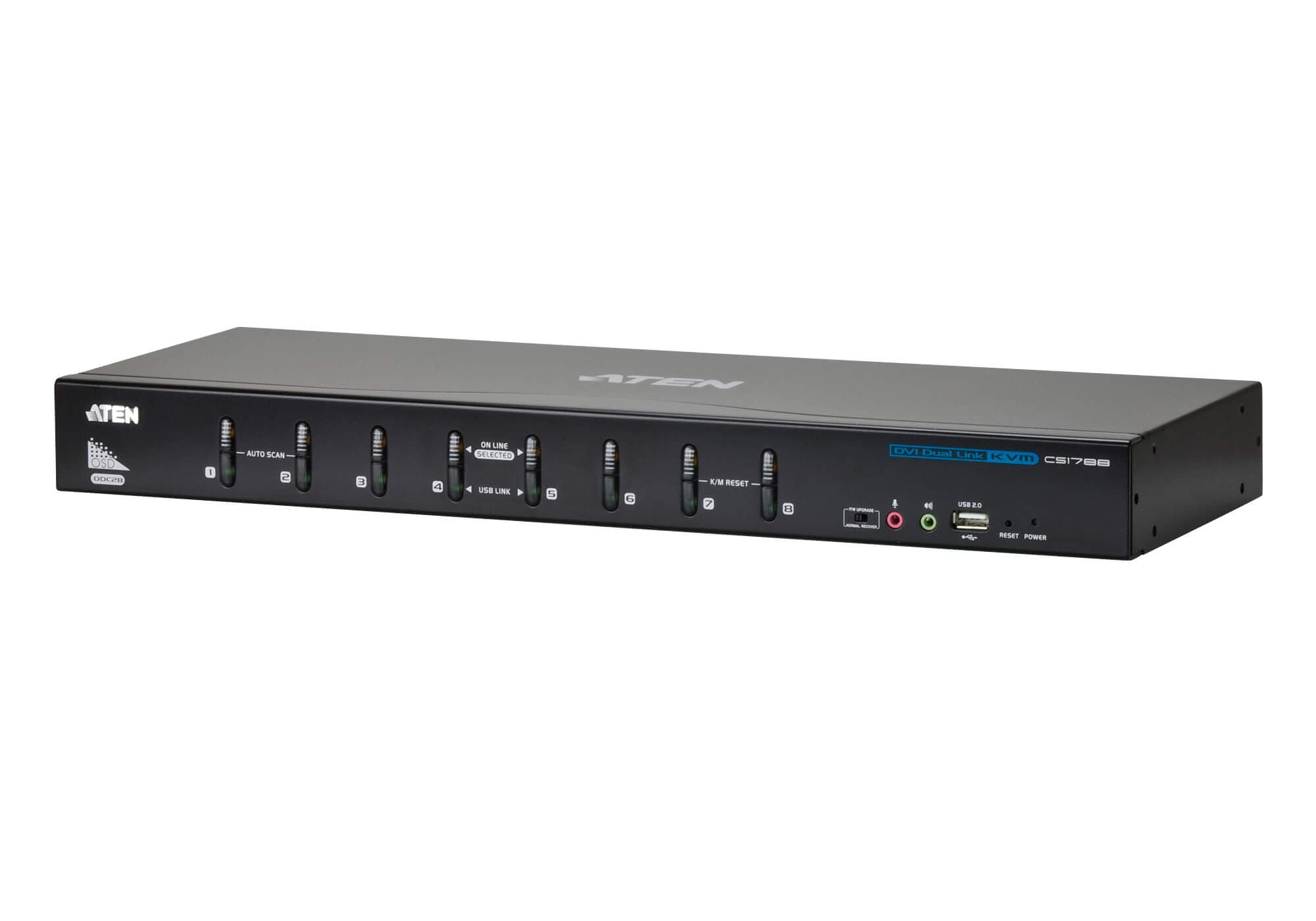 8-Port USB DVI Dual Link/Audio KVM Switch — изглед 3