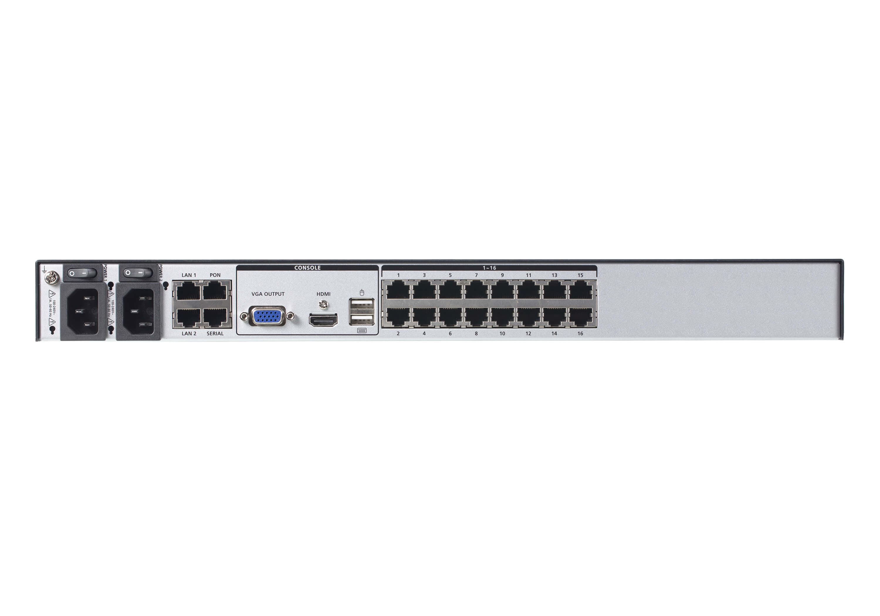 1-Local/2-Remote Access 16-Port Multi-Interface Cat 5 KVM over IP Switch — изглед 2