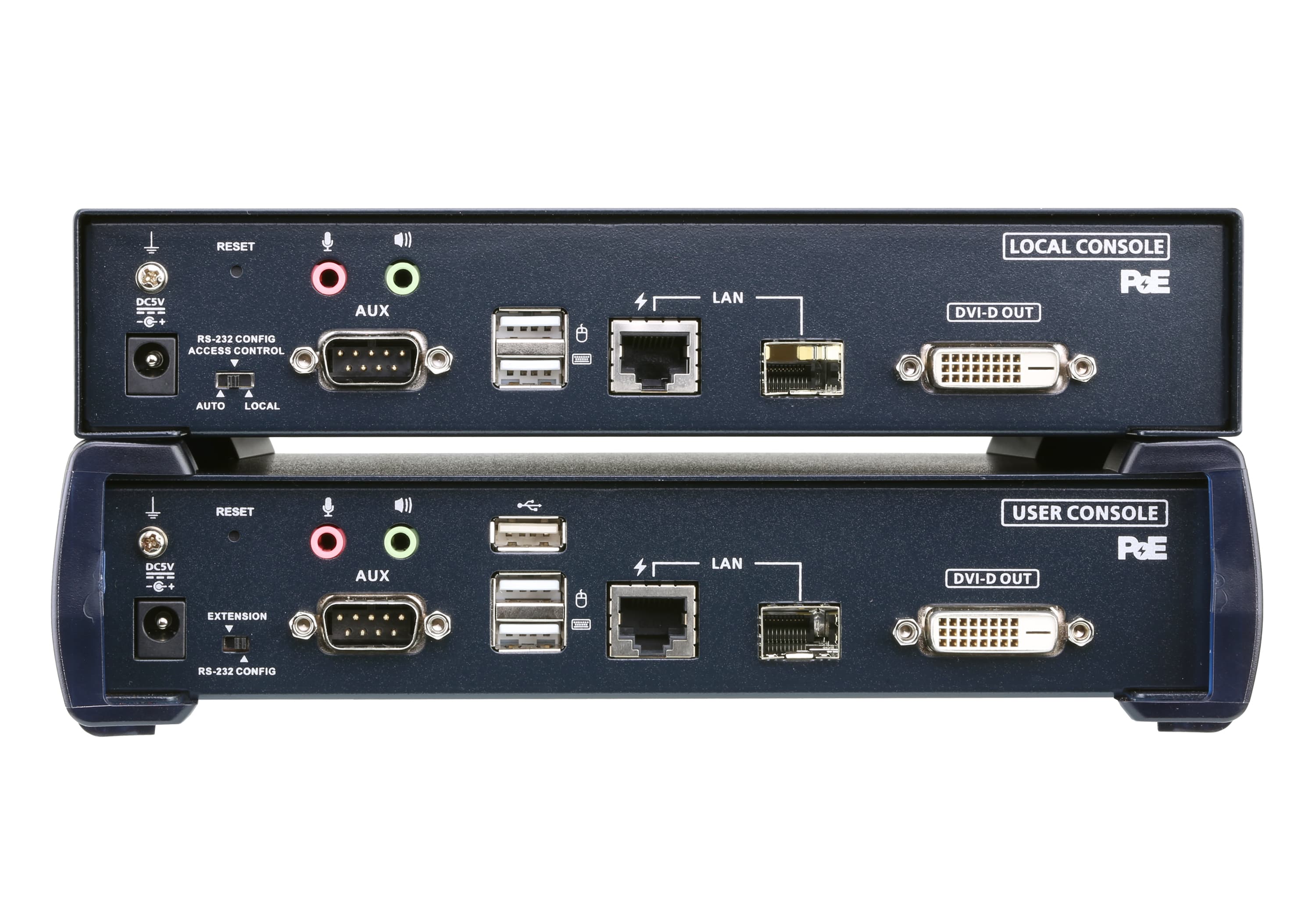2K DVI-D Dual Link KVM over IP Extender with PoE — изглед 2