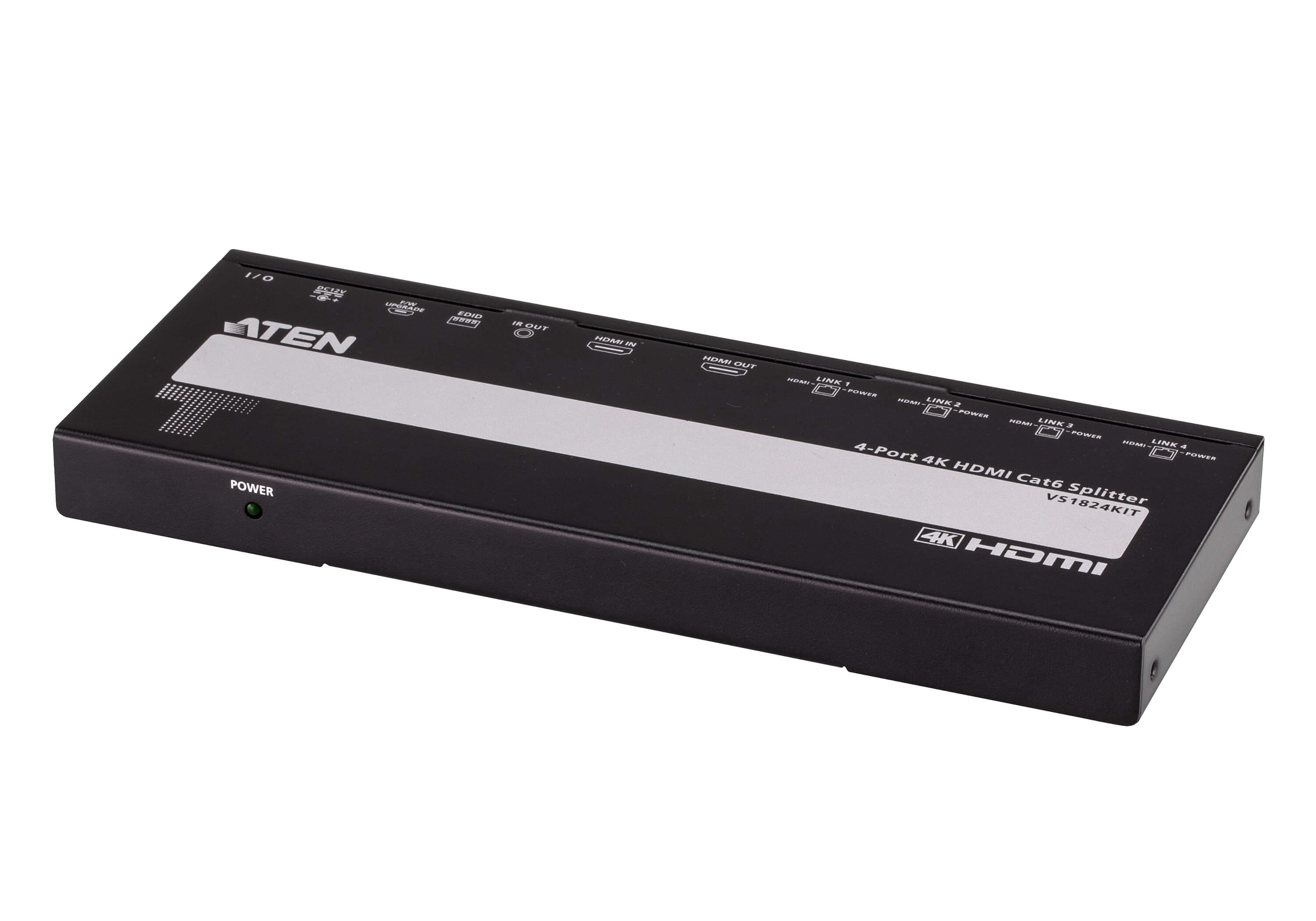 4-Port 4K HDMI Cat 6 Splitter with Receivers — изглед 2