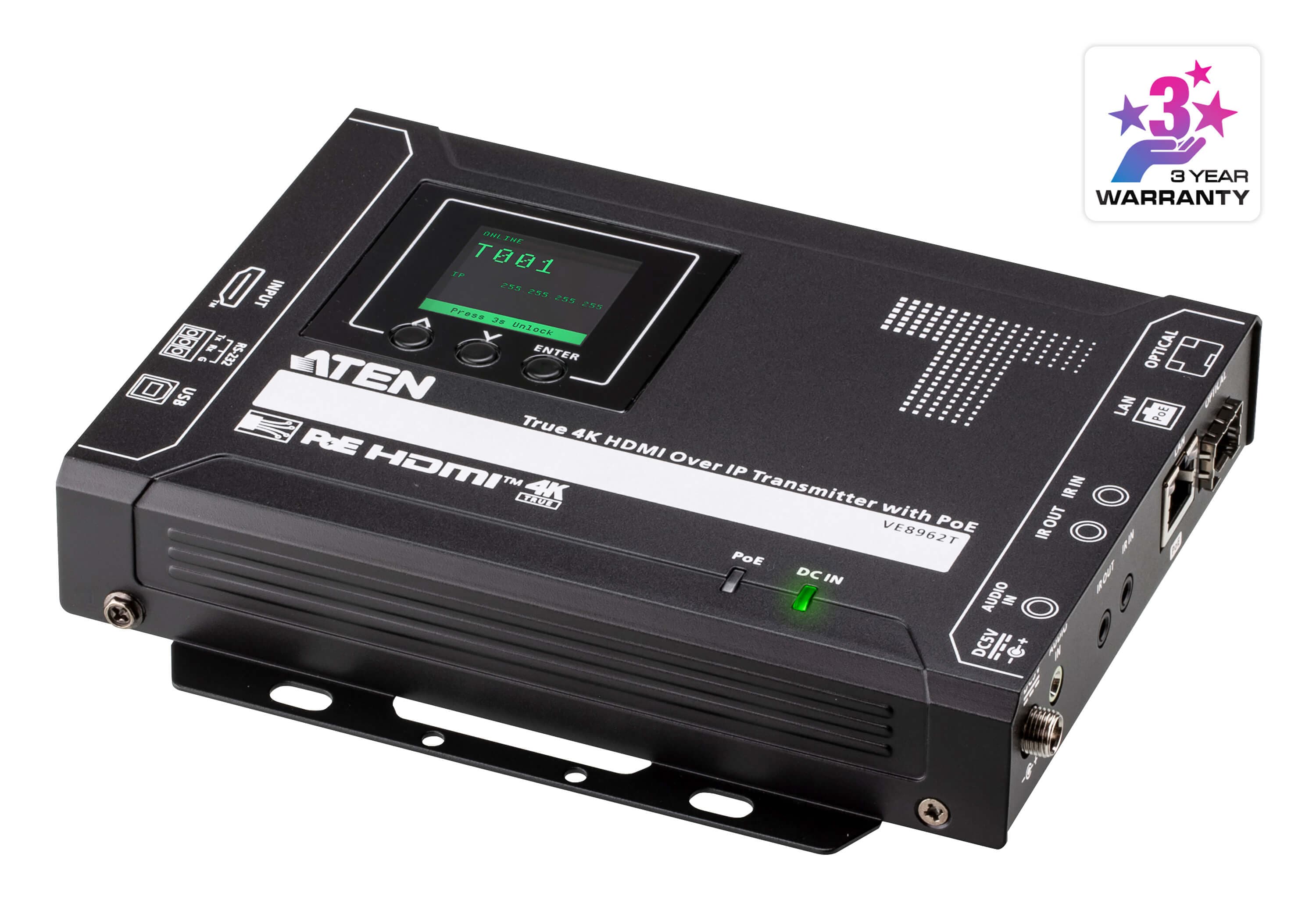 True 4K HDMI over IP Transmitter with PoE — изглед 3