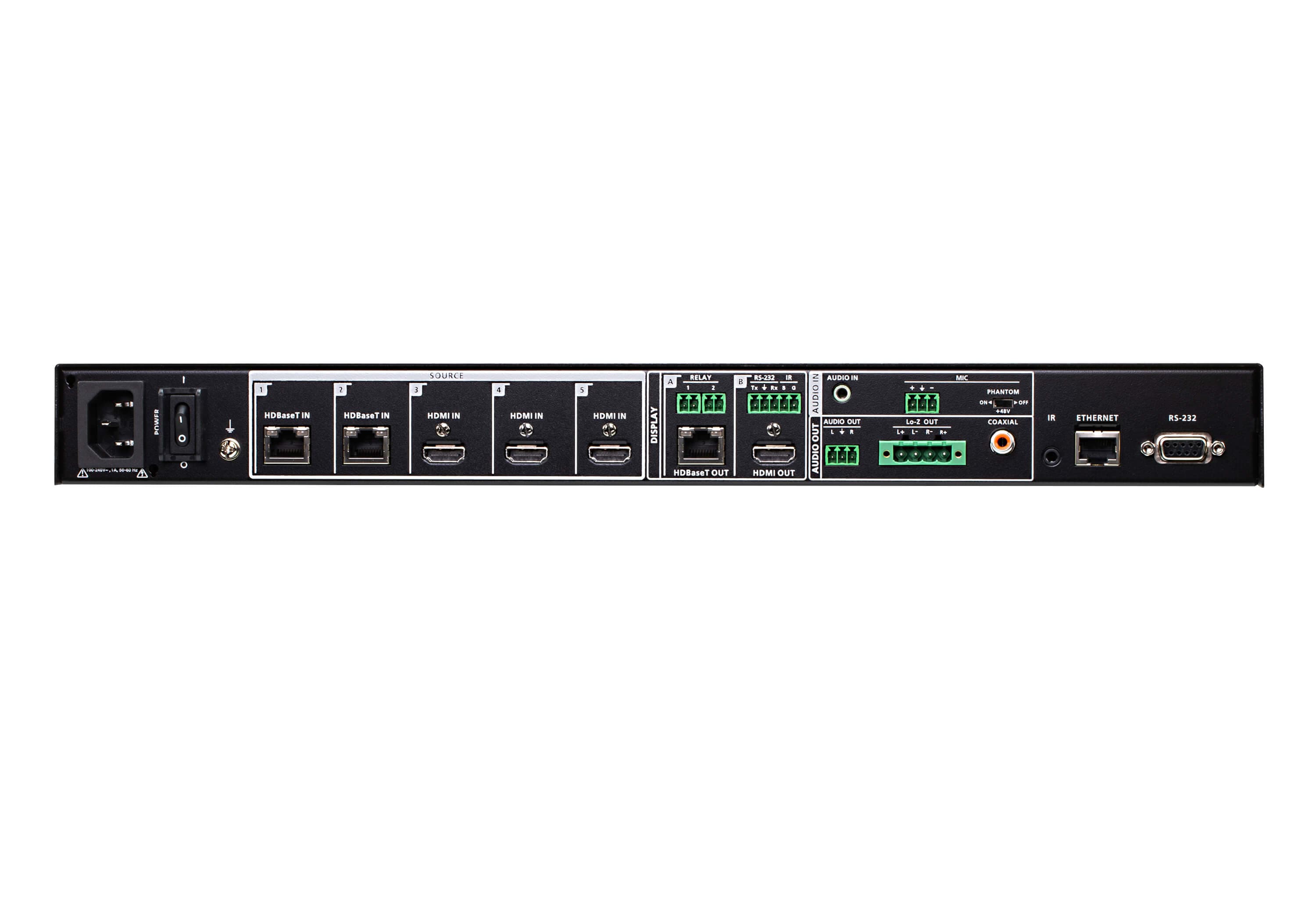 5 x 2 True 4K Seamless Presentation Matrix Switch with Control