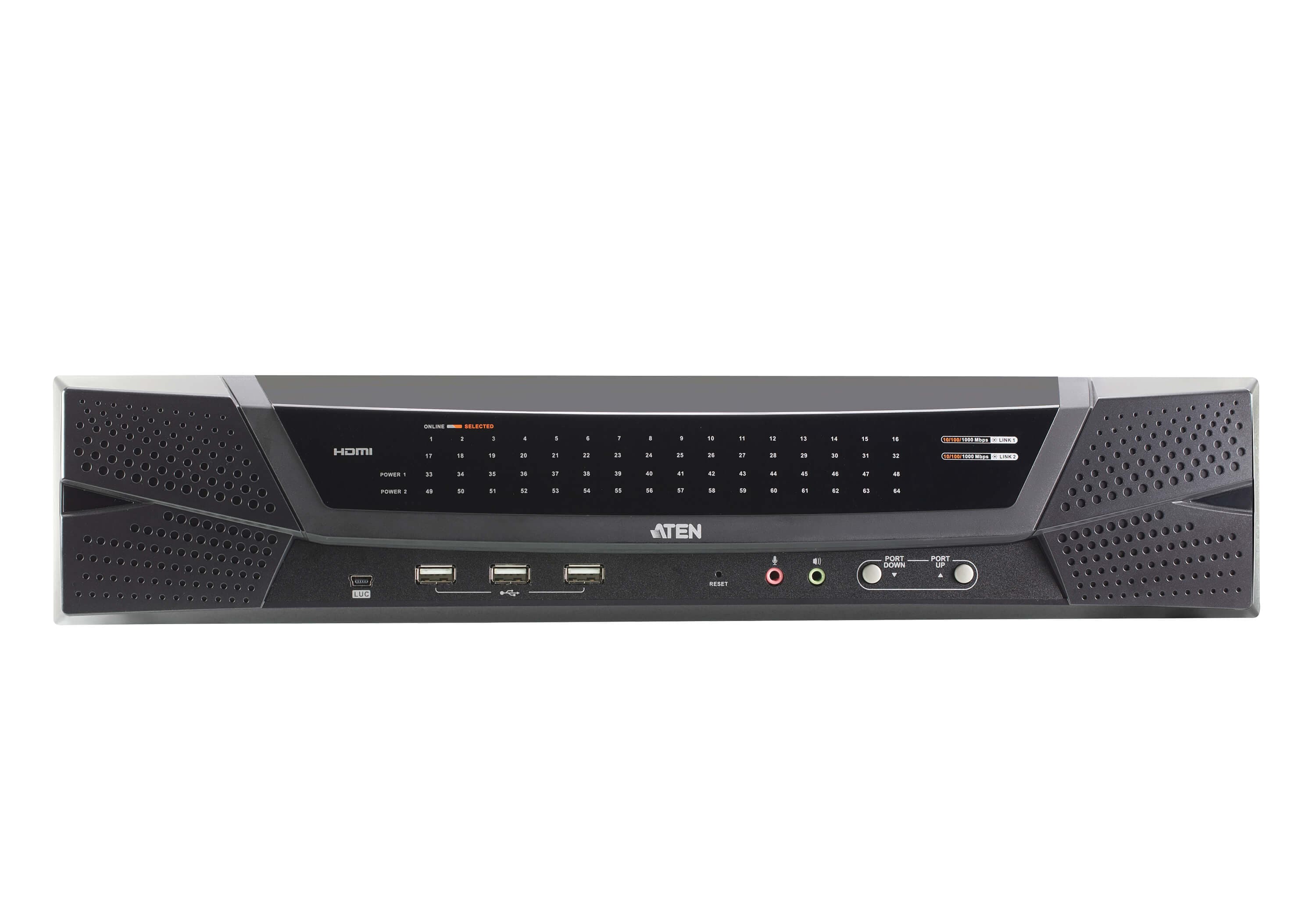 1-Local/4-Remote Shared Access 64-Port Multi-Interface Cat 5 KVM over IP Switch
