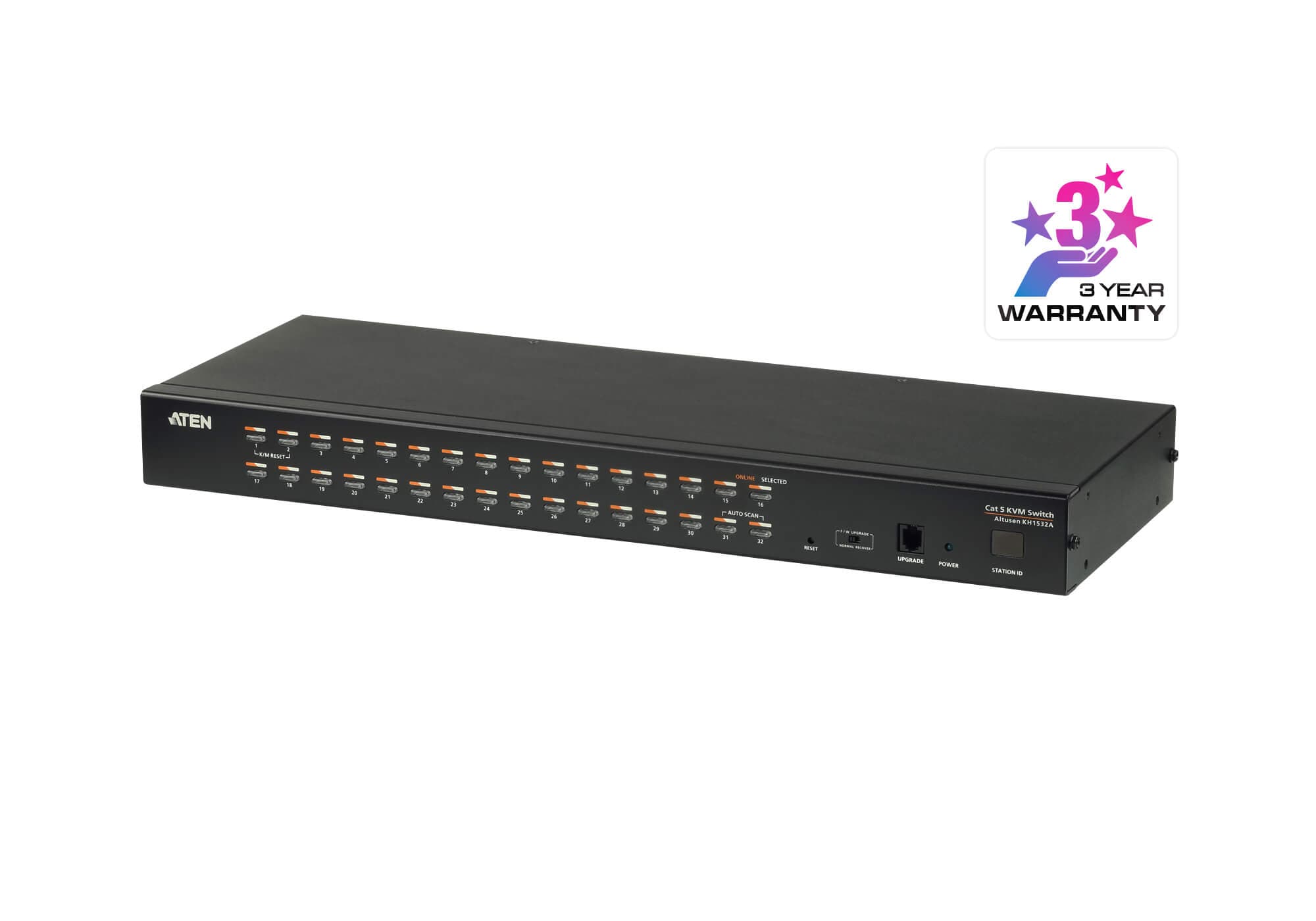 32-Port Multi-Interface (DisplayPort, HDMI, DVI, VGA) Cat 5 KVM Switch — изглед 3