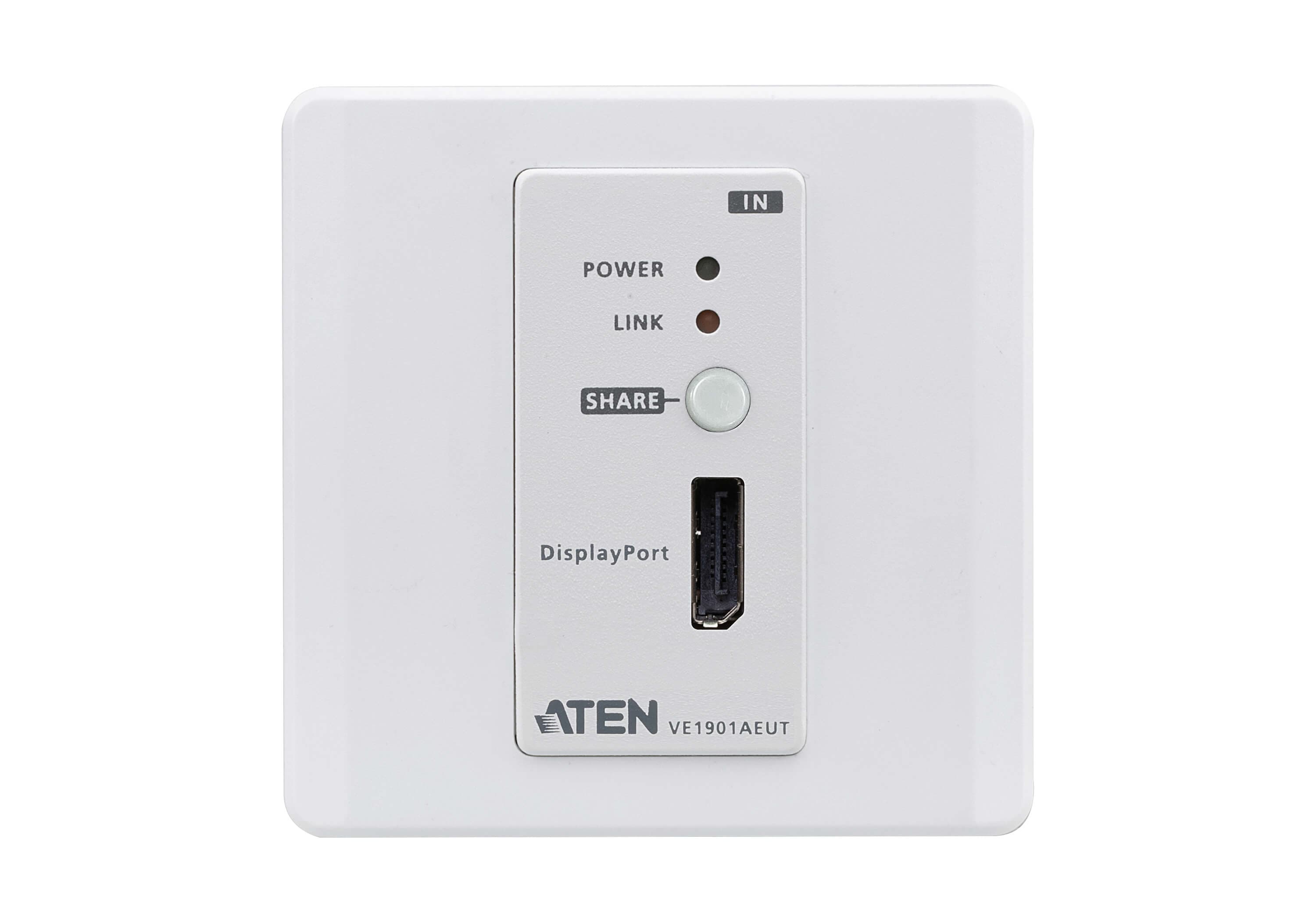 DisplayPort HDBaseT-Lite Transmitter with EU Wall Plate / PoH — изглед 5