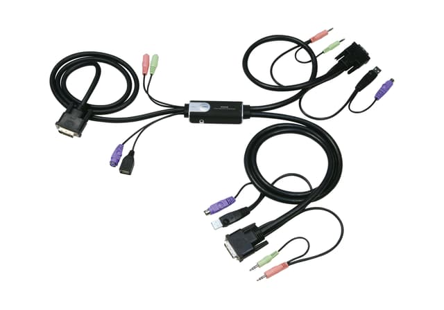 2-Port Hybrid™ DVI KVM Switch with Audio