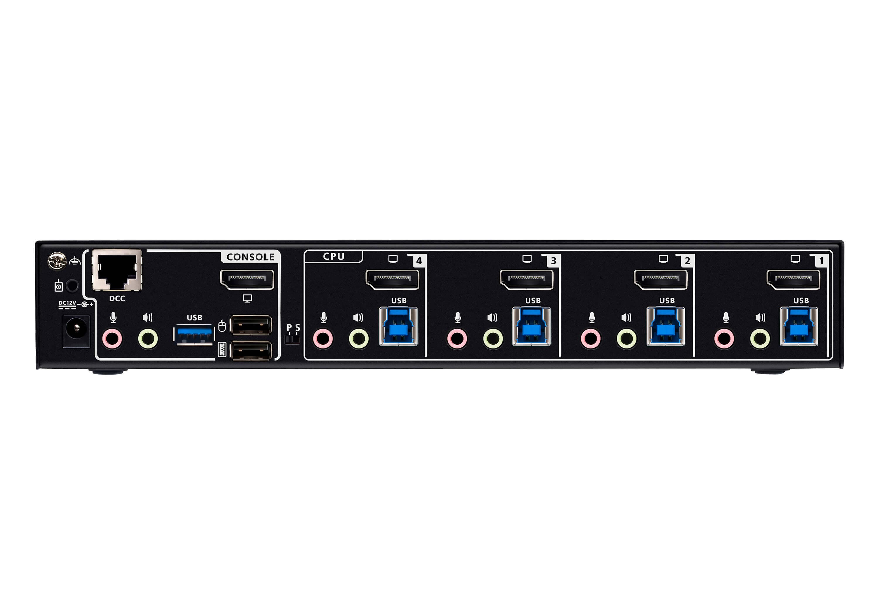 4-Port USB 3.0 8K DisplayPort KVMP™ Switch (Cables included) — изглед 2