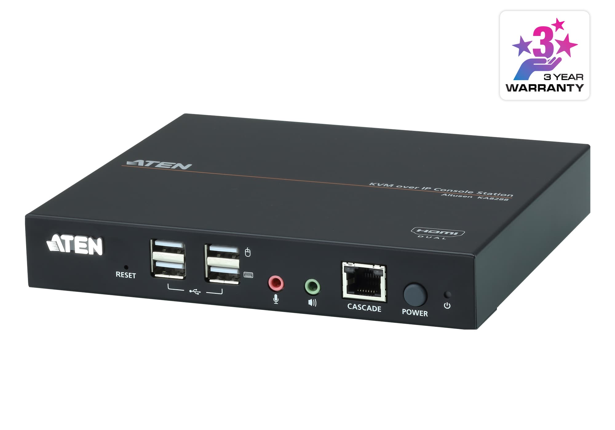 Dual HDMI KVM over IP Console Station — изглед 3