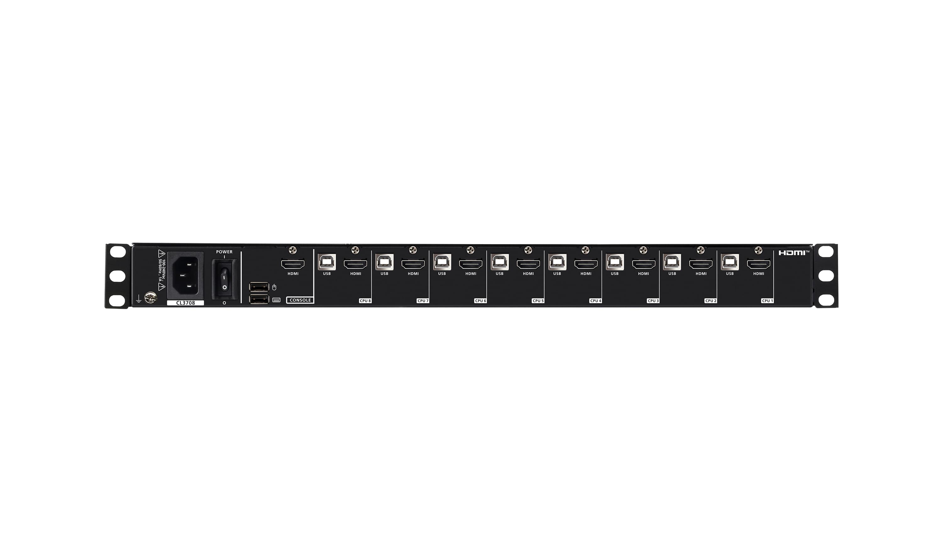 8-Port USB HDMI Single Rail WideScreen LCD KVM Switch — изглед 2