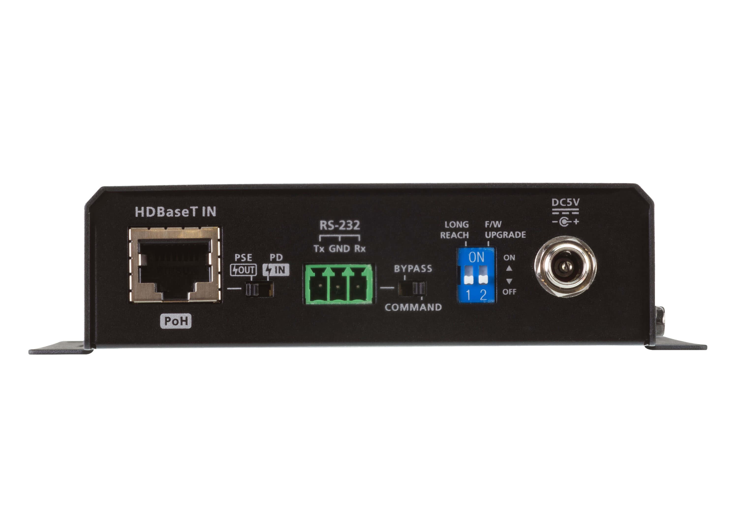 HDMI HDBaseT Receiver with Audio De-Embedding / Bi-directional PoH (4K@100m) (HDBaseT Class A) (PoH PSE & PD)