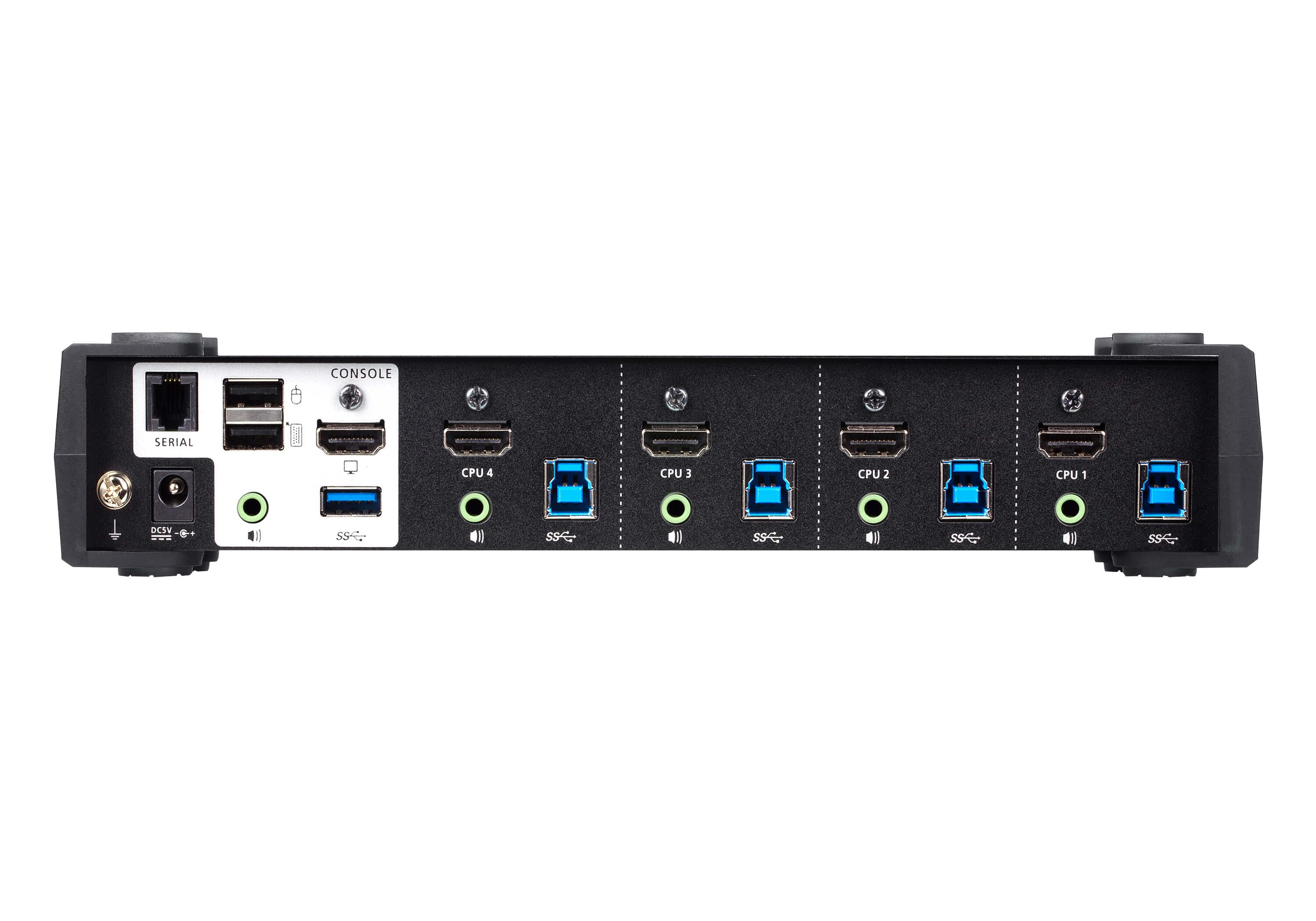 4-Port USB 3.0 4K HDMI KVMP™ Switch with Audio Mixer Mode — изглед 2