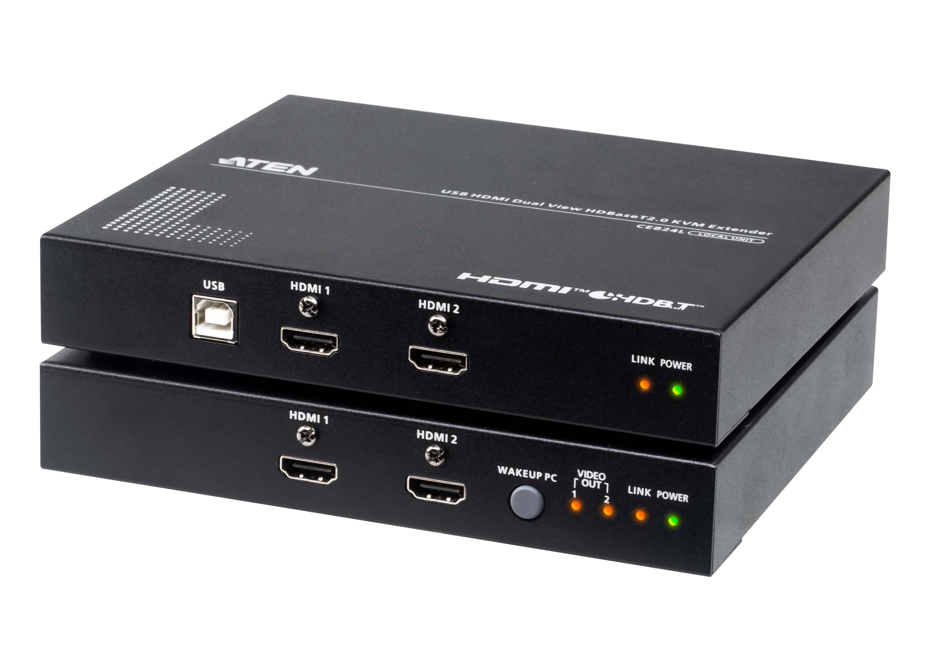 USB HDMI Dual View HDBaseT™ 2.0 KVM Extender (4K@100m for Single View) — изглед 3