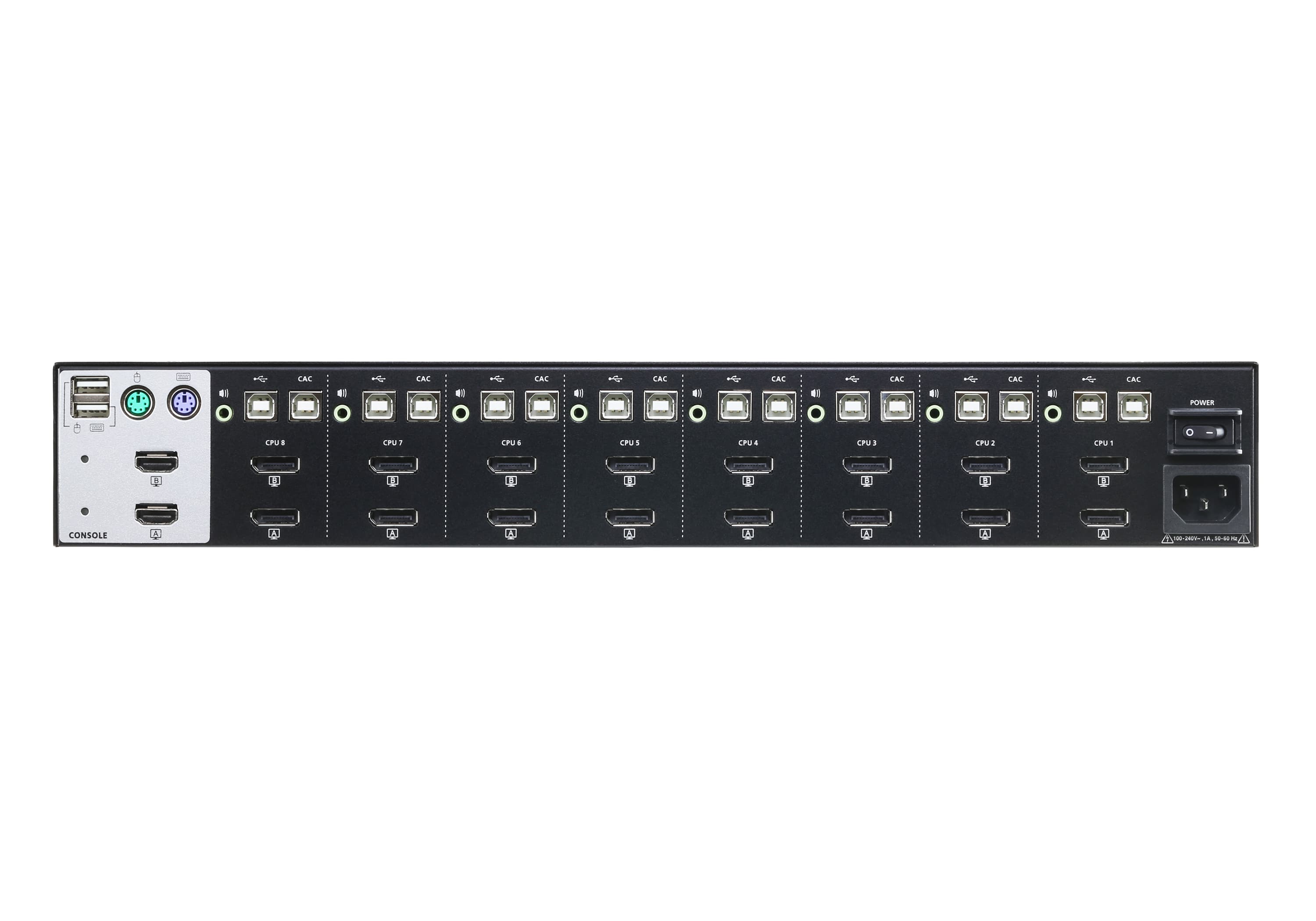 8-Port USB DisplayPort Dual Display Secure KVM Switch (PSS PP v3.0 Compliant) — изглед 2