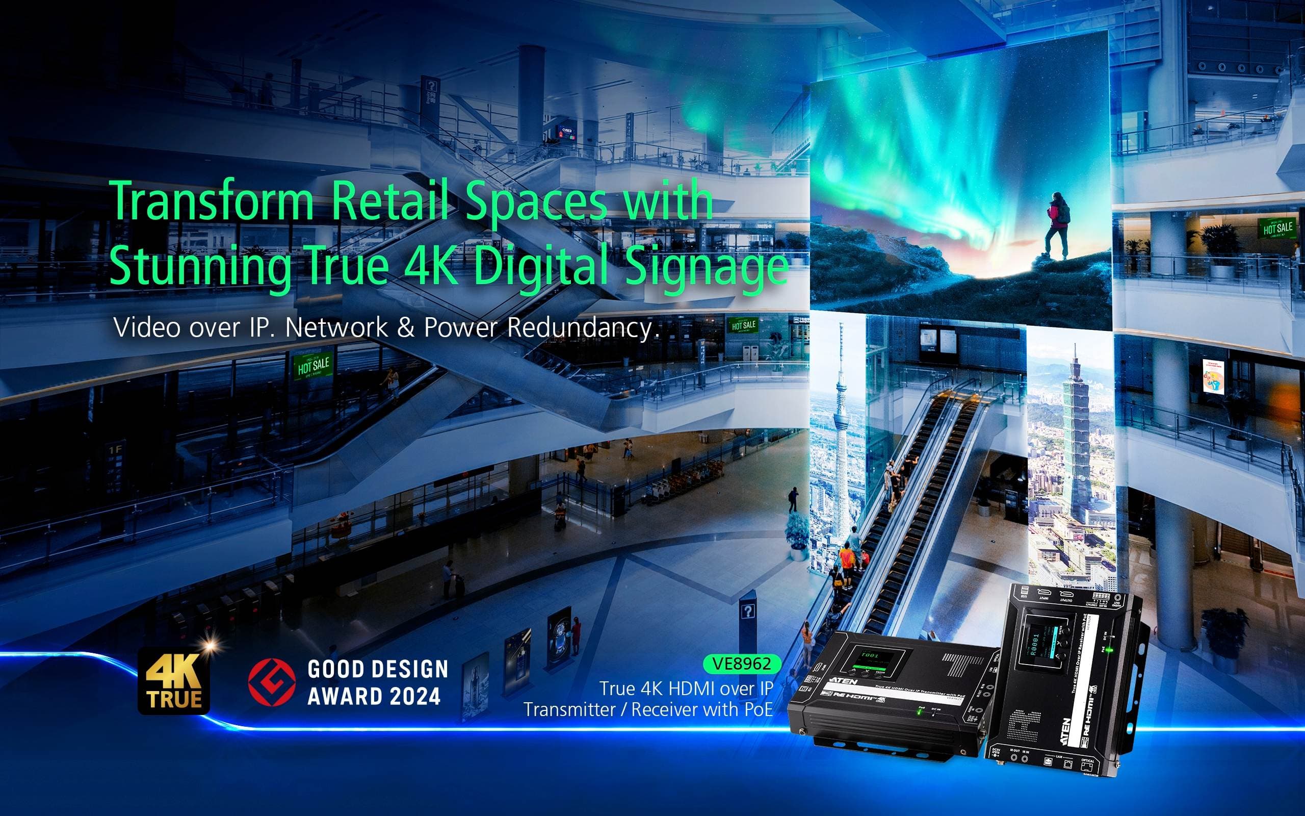 True 4K HDMI over IP Transmitter with PoE — изглед 5