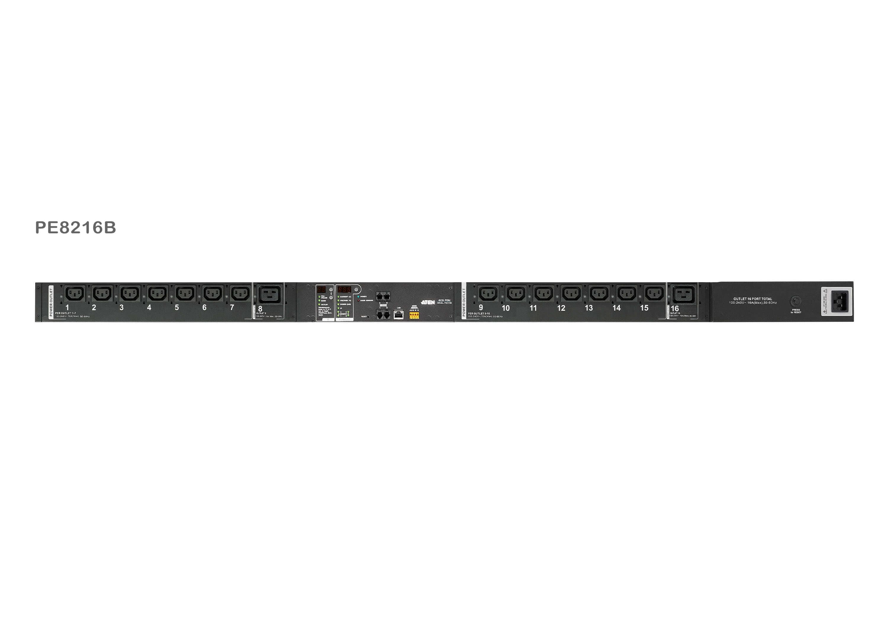 20A/16A 16-Outlet Outlet-Metered & Switched eco PDU — изглед 2